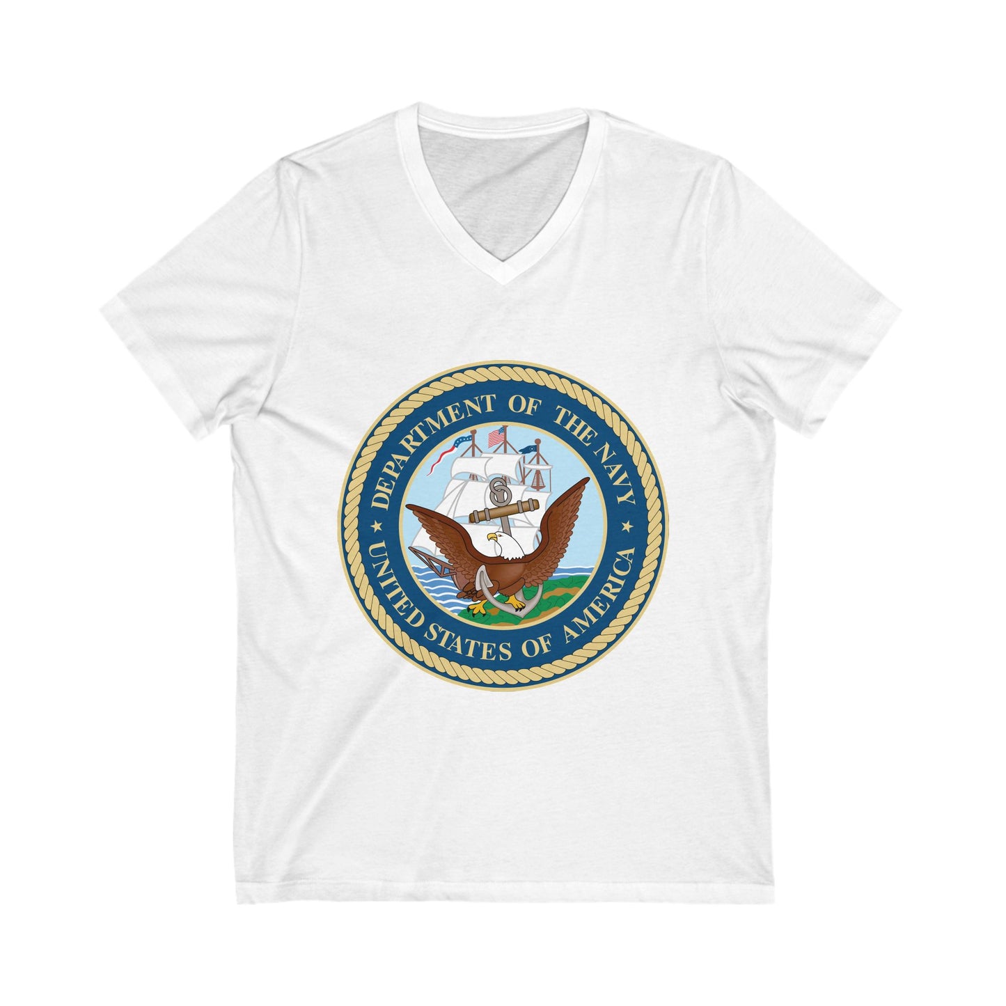 US Navy Unisex Short Sleeve V-Neck Tee