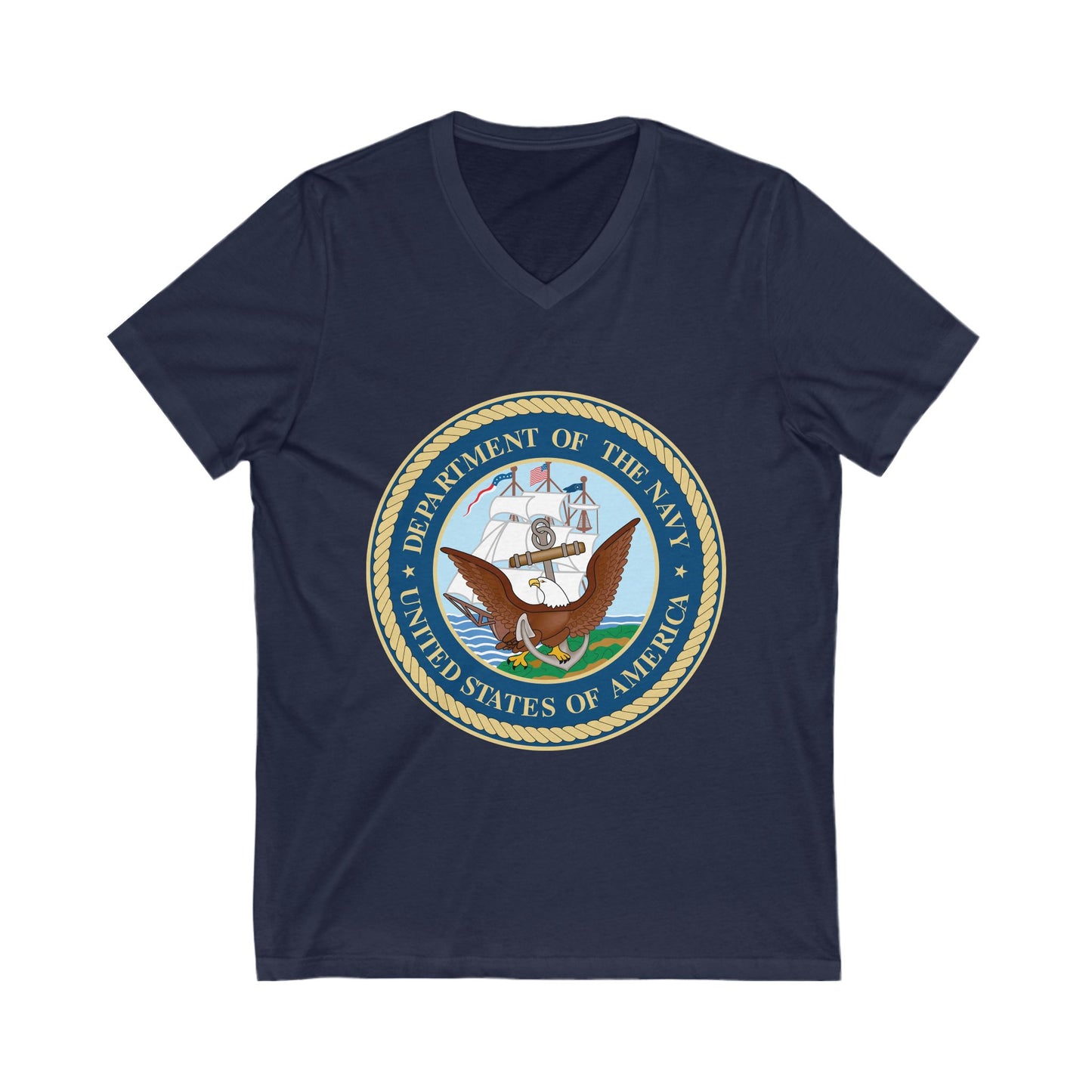 US Navy Unisex Short Sleeve V-Neck Tee