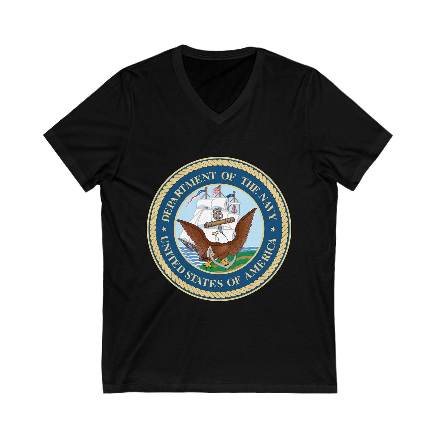 US Navy Unisex Short Sleeve V-Neck Tee