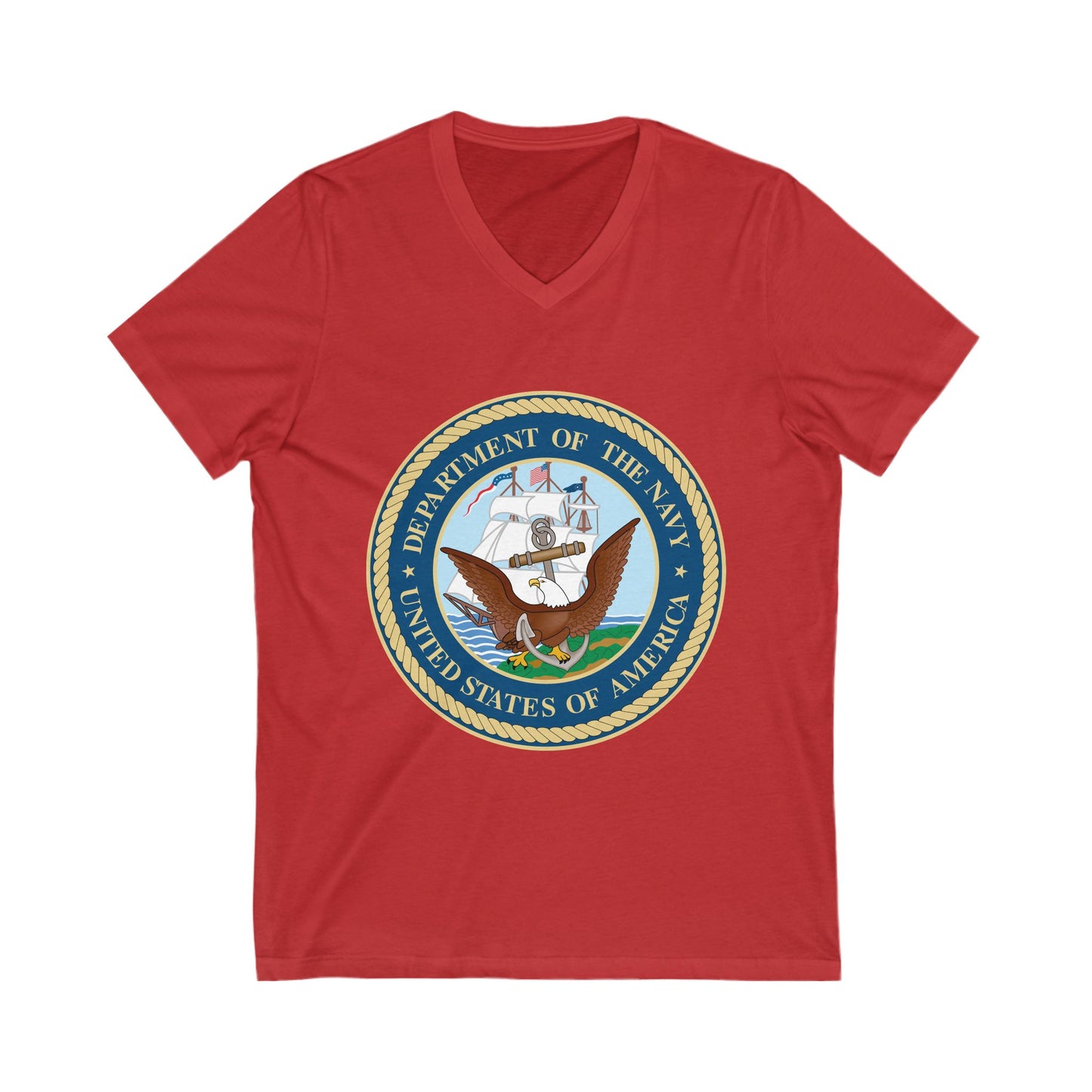 US Navy Unisex Short Sleeve V-Neck Tee