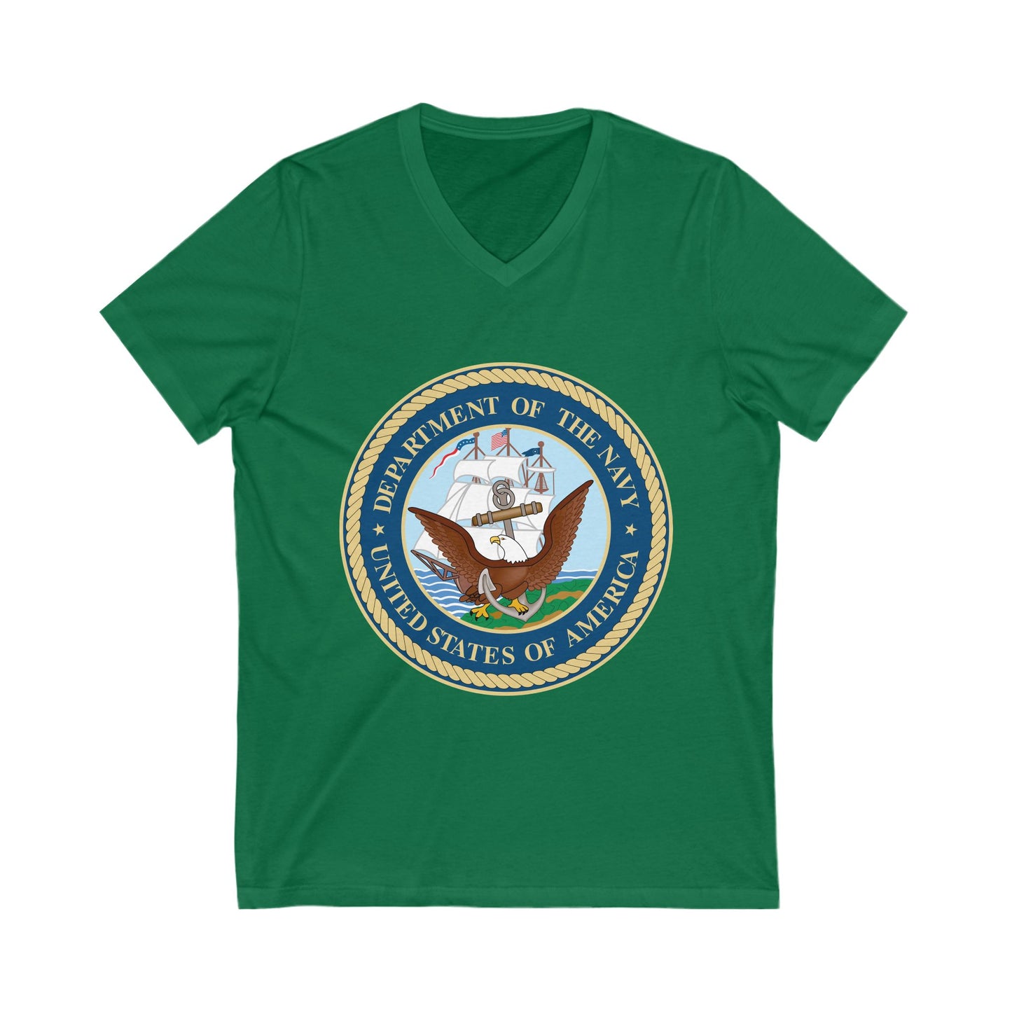US Navy Unisex Short Sleeve V-Neck Tee