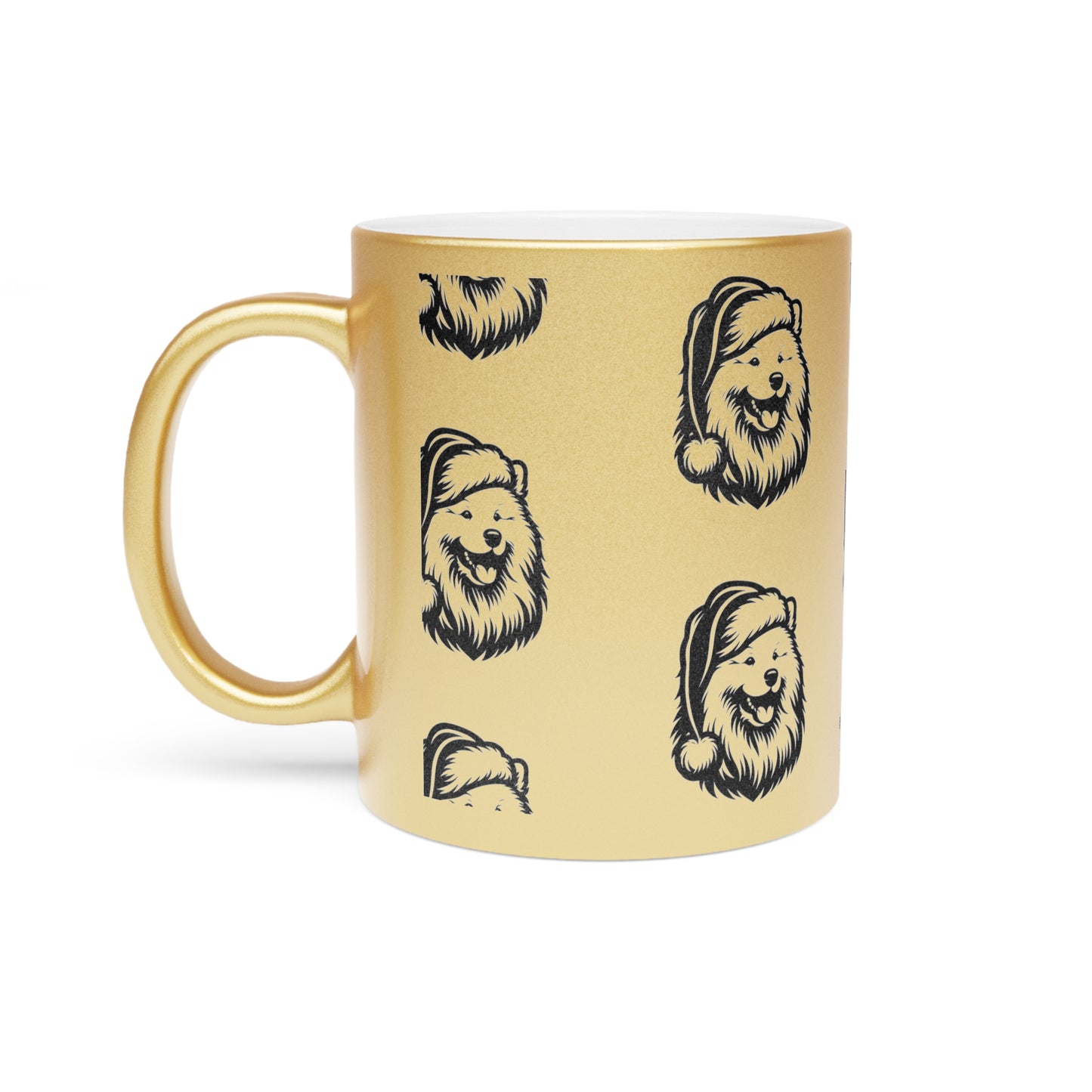 Santa Paws Samoyed Metallic Coffee Mug