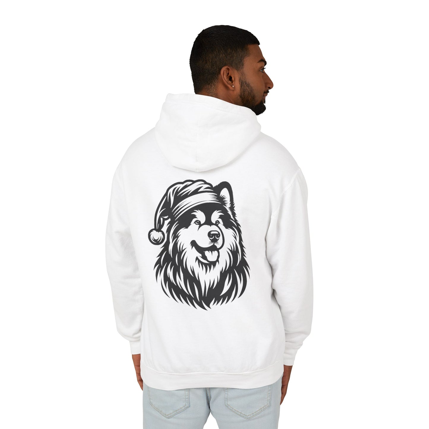 Santa Paws Malamute Unisex Lightweight Hoodie