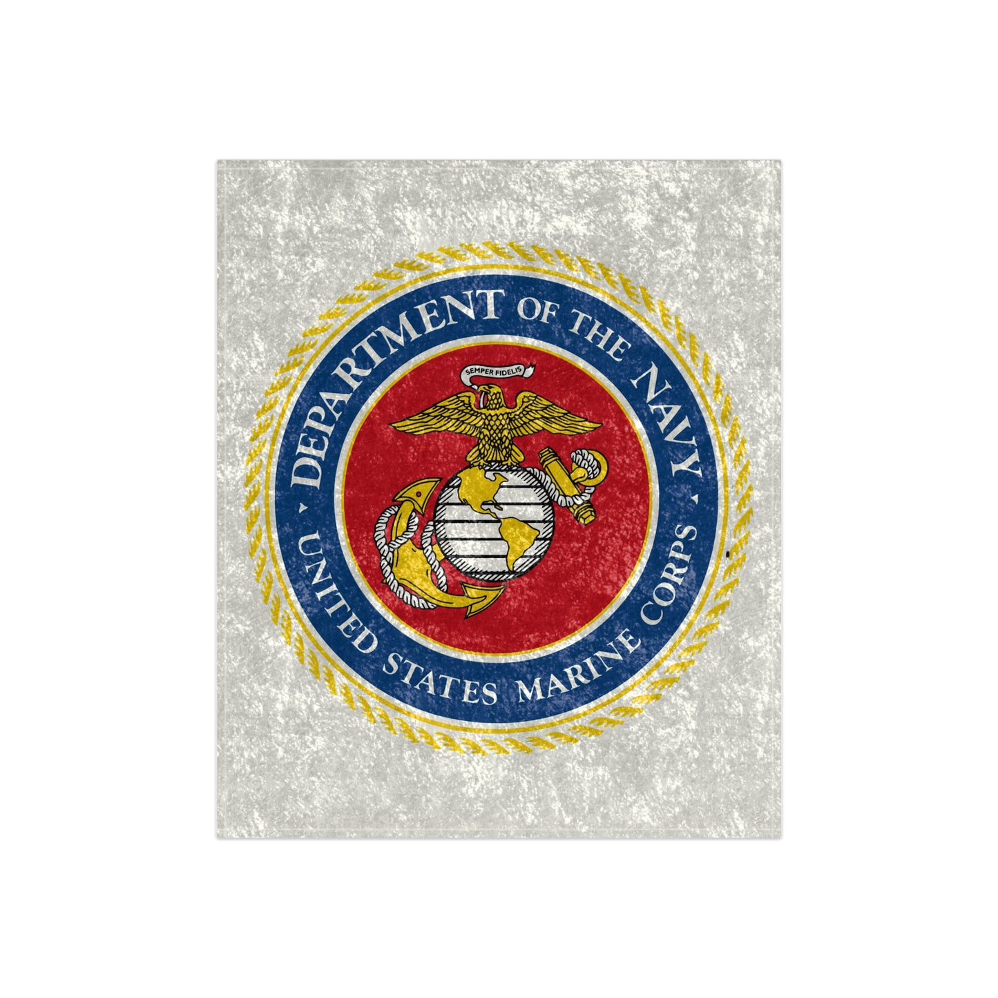 US Marine Corps Crushed Velvet Blanket