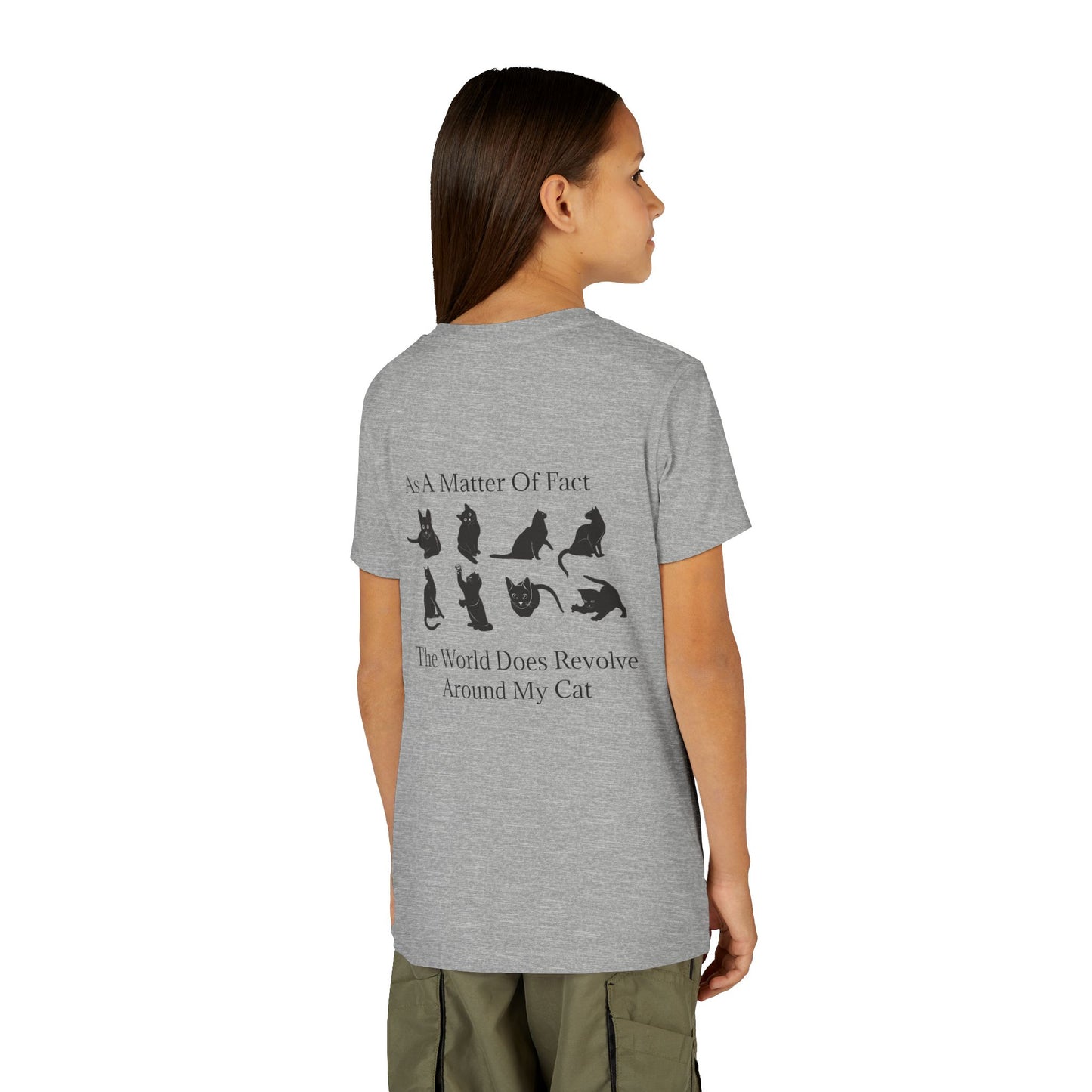 Matter Of Fact Cat Youth Unisex Short Sleeve Crewneck Tee