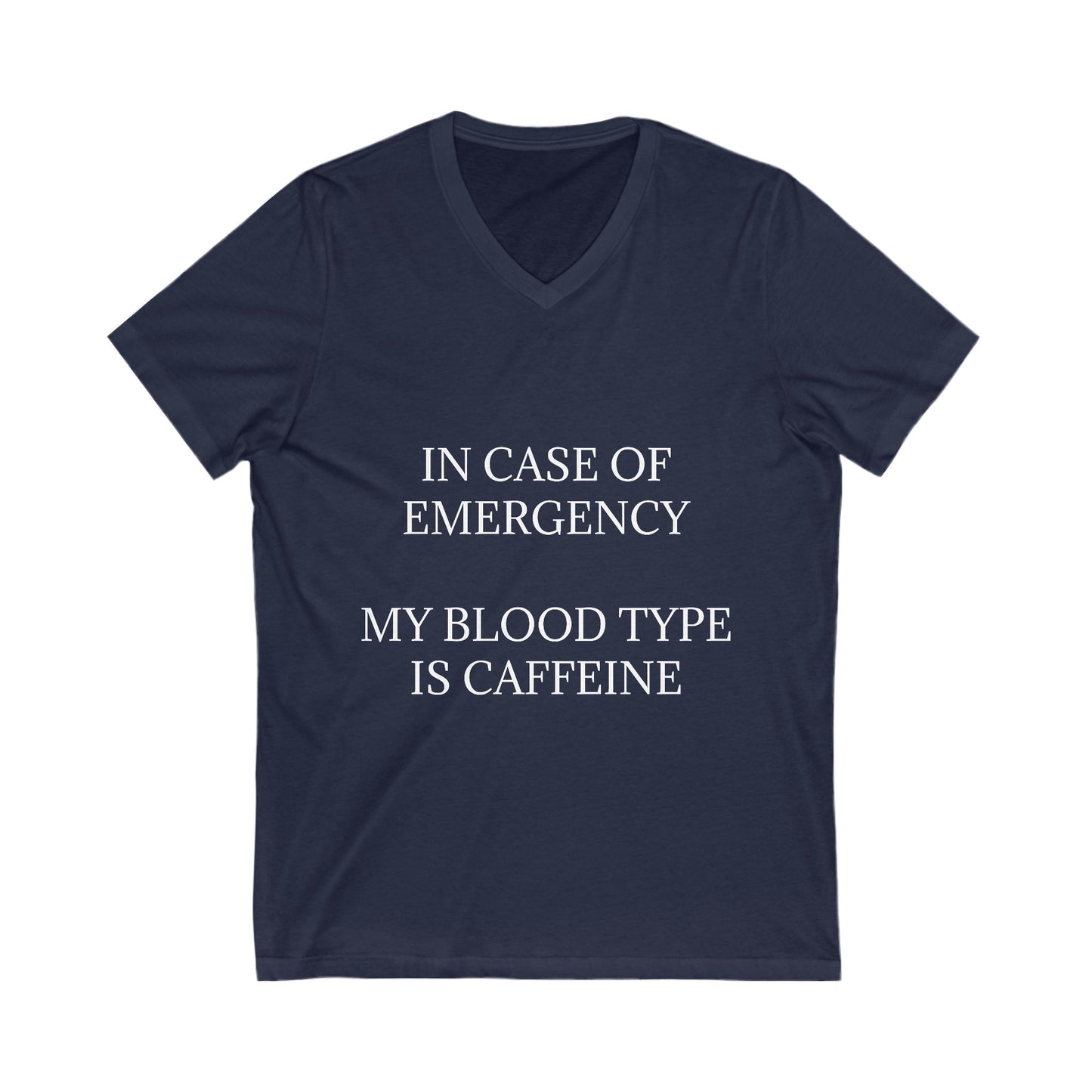 Blood Type Unisex Short Sleeve V-Neck Tee