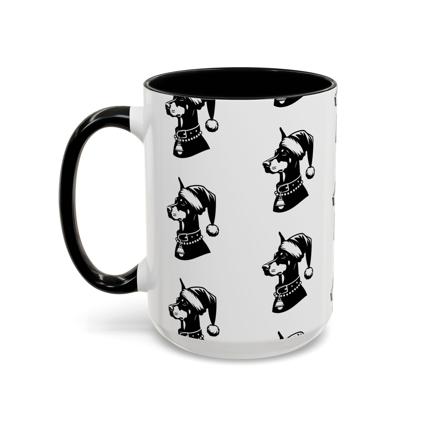 Santa Paws Doberman 2-Tone Coffee Mug