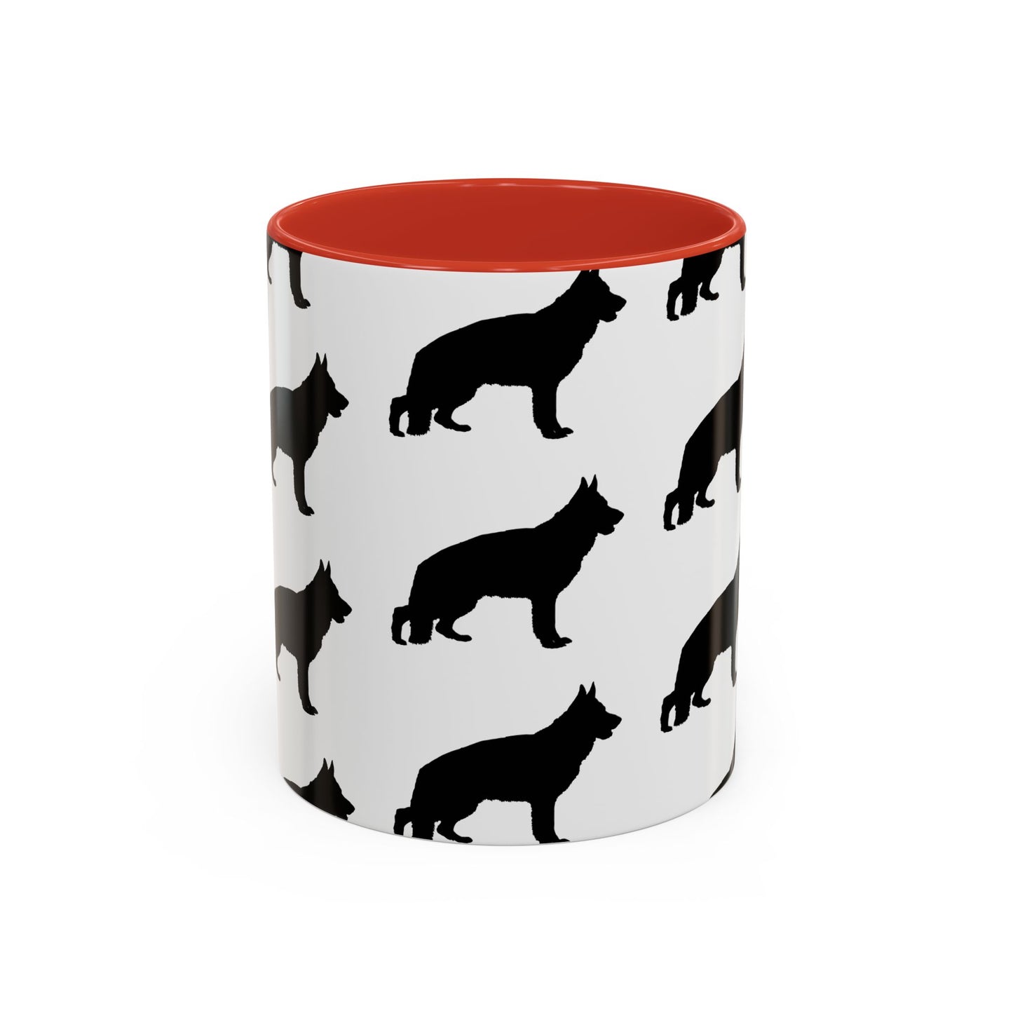 German Shepherd Silhouette 2-Tone Coffee Mug
