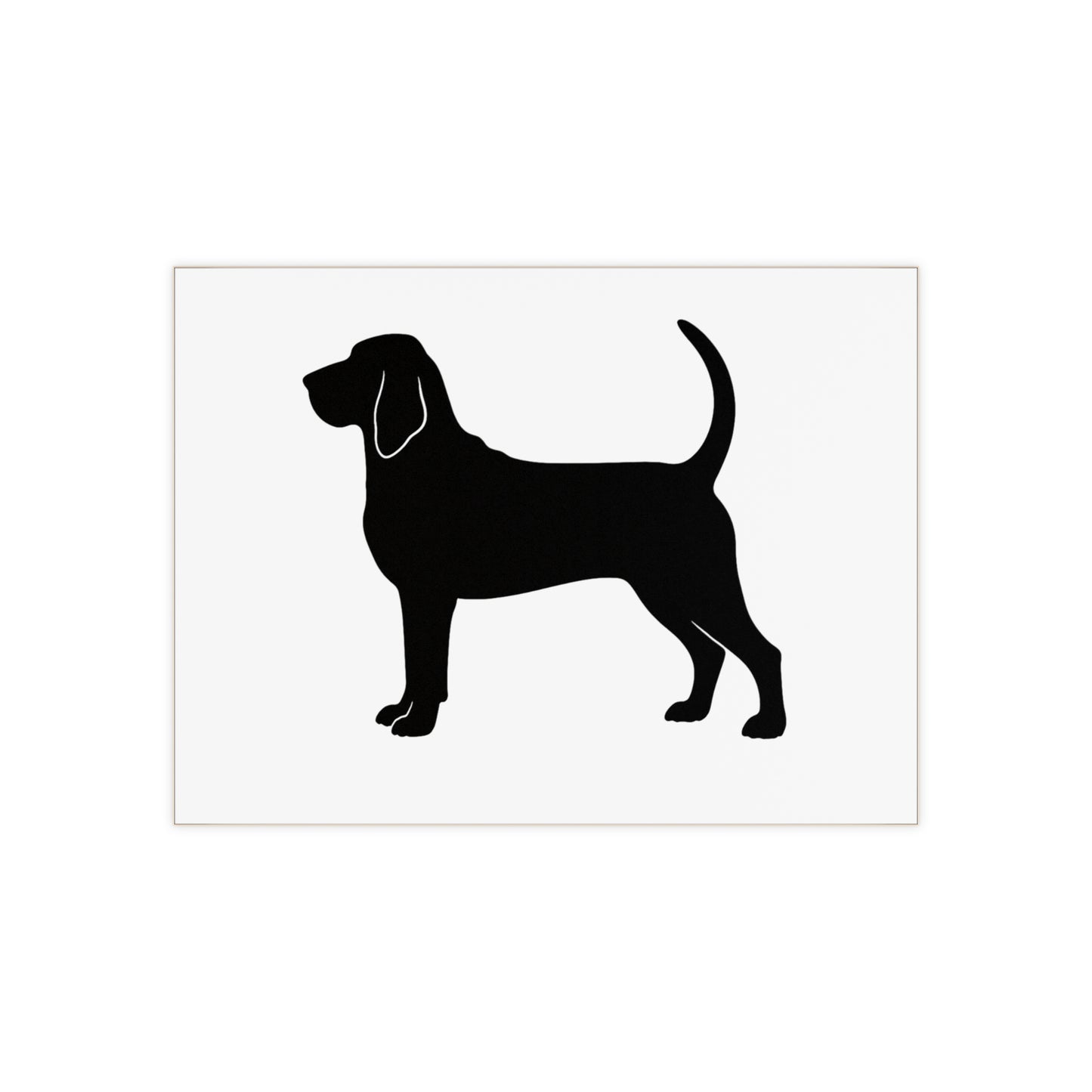 Bloodhound Silhouette Ceramic Photo Tile