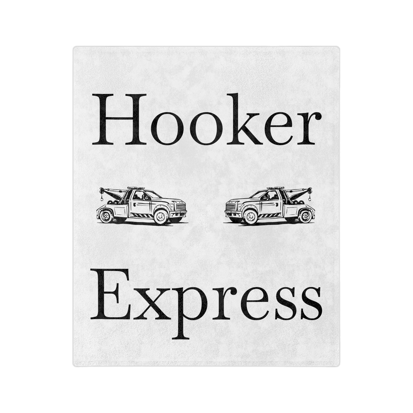 H**ker Express Wheel Lift Tow Truck Velveteen Microfiber Blanket