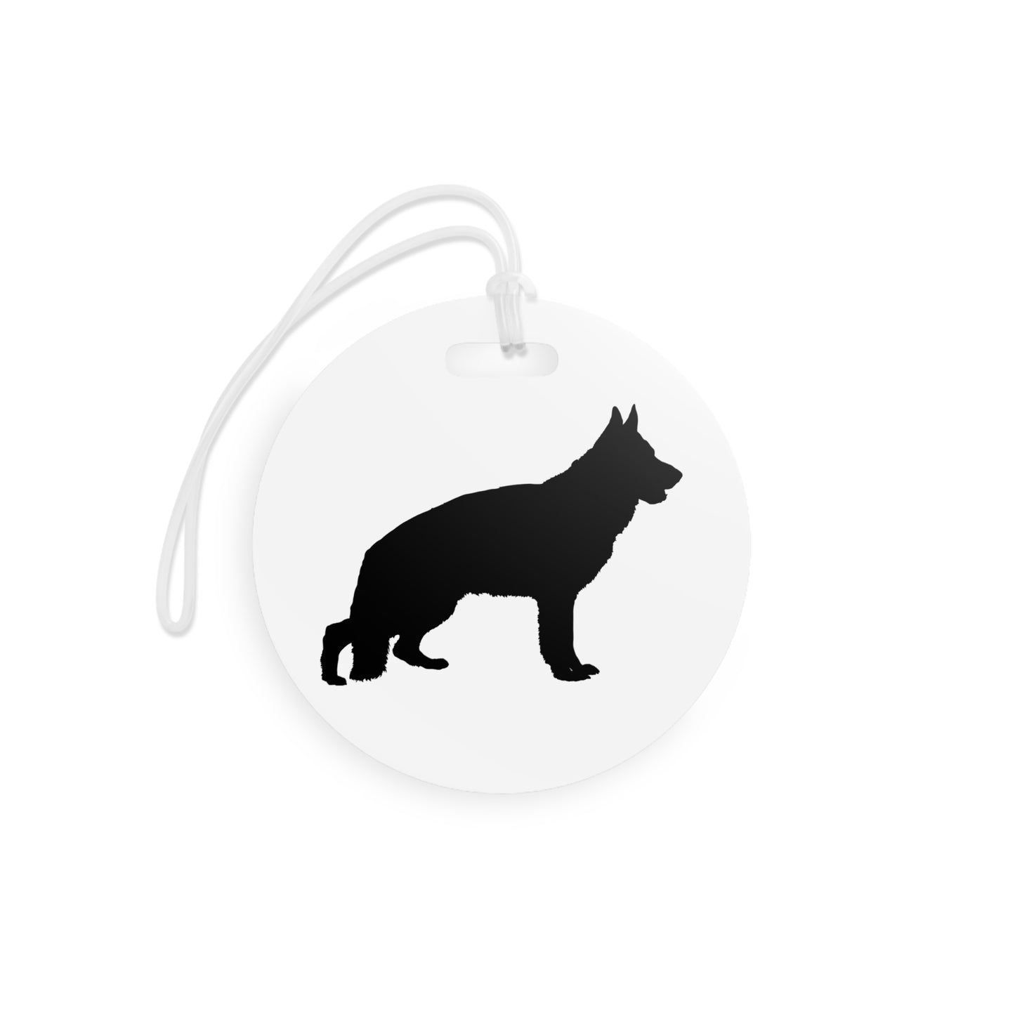 German Shepherd Silhouette Luggage Tag