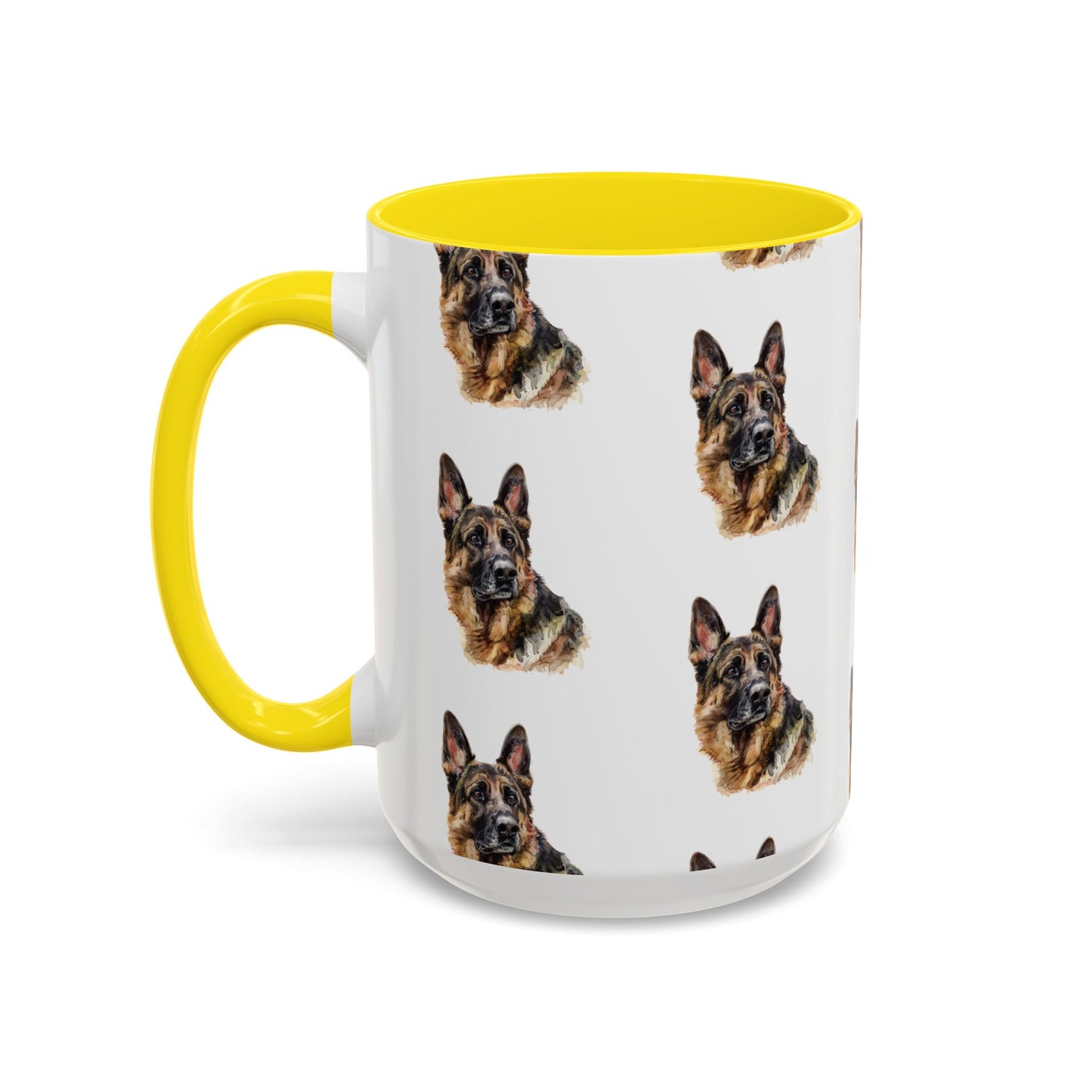 German Shepherd Head 2-Tone Coffee Mug
