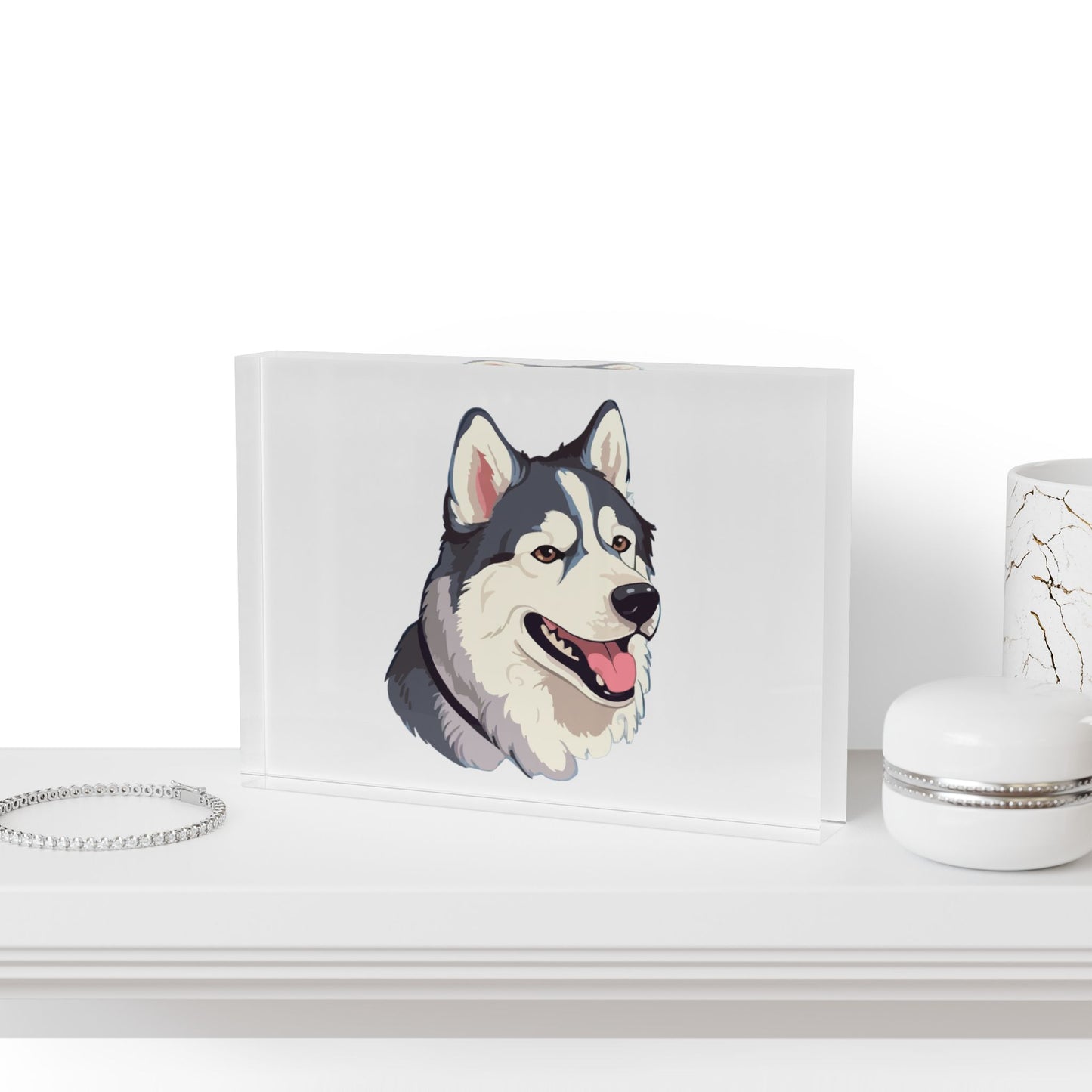 Malamute Head Acrylic Photo Block