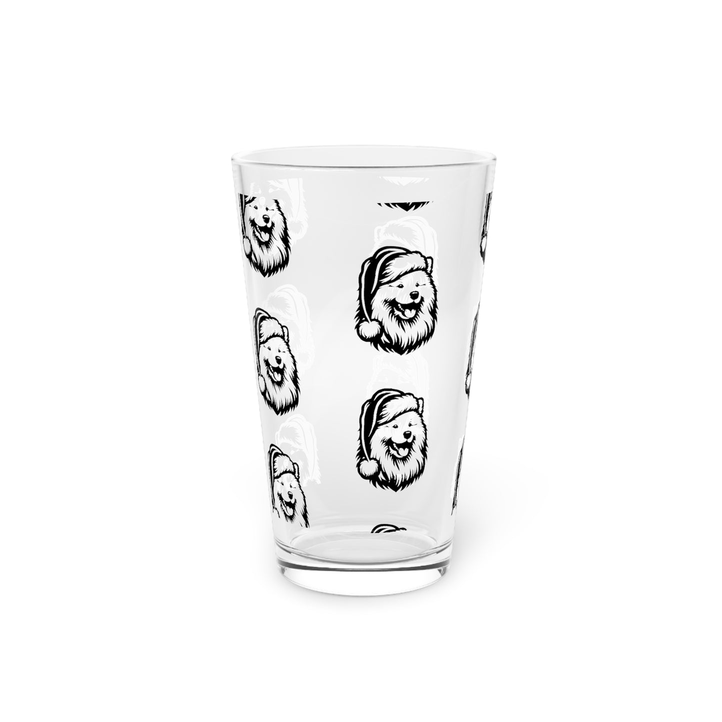 Santa Paws Samoyed Drinking Glass