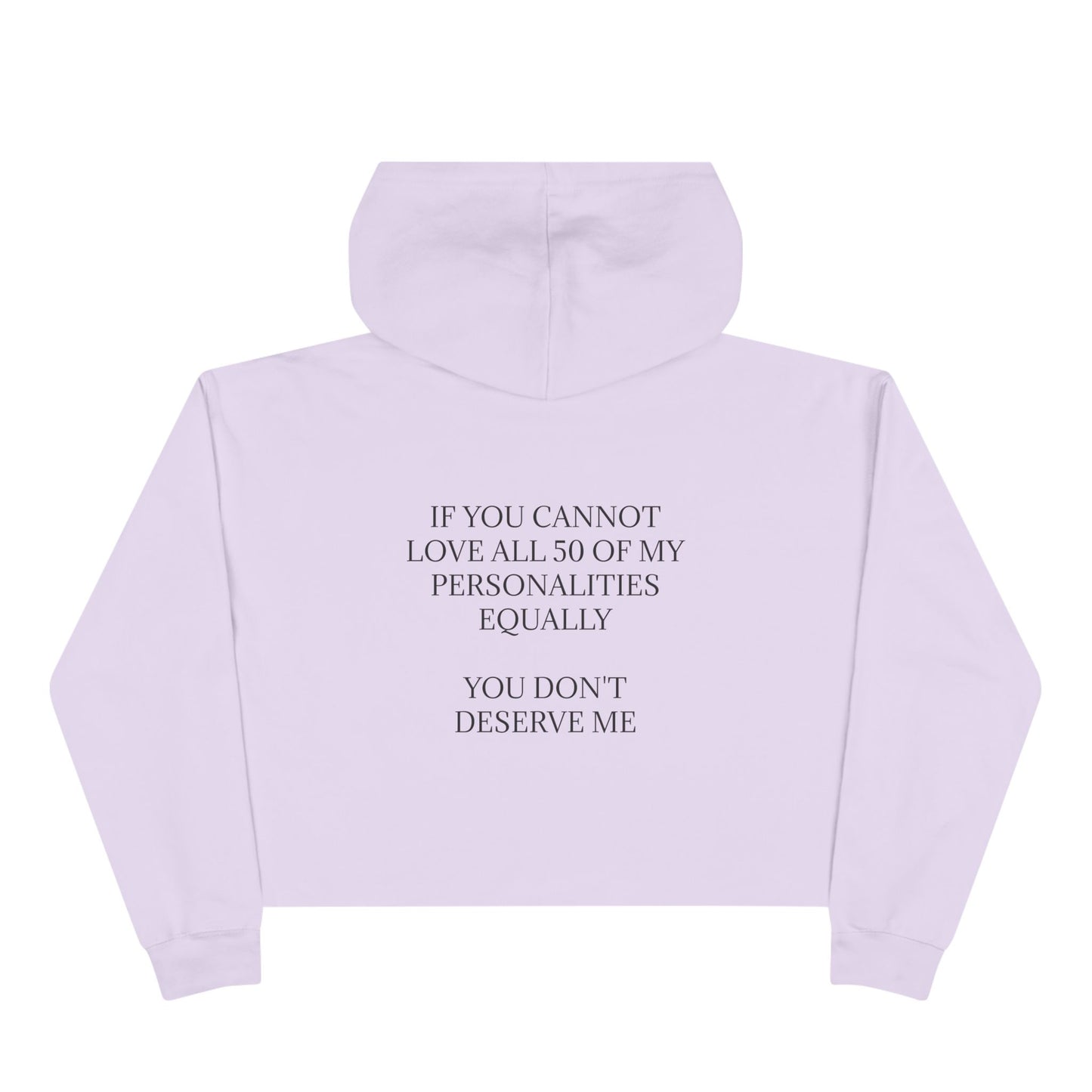 50 Personalities Women's Crop Hoodie