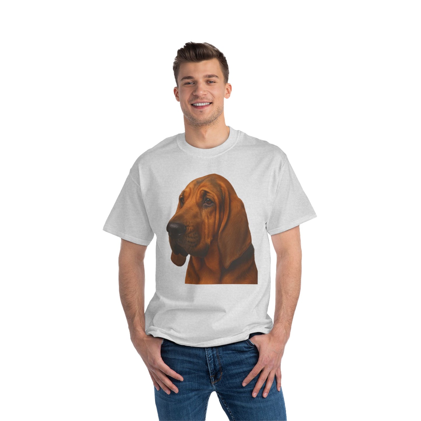 Bloodhound Head Men's Short-Sleeve Crewneck Tee