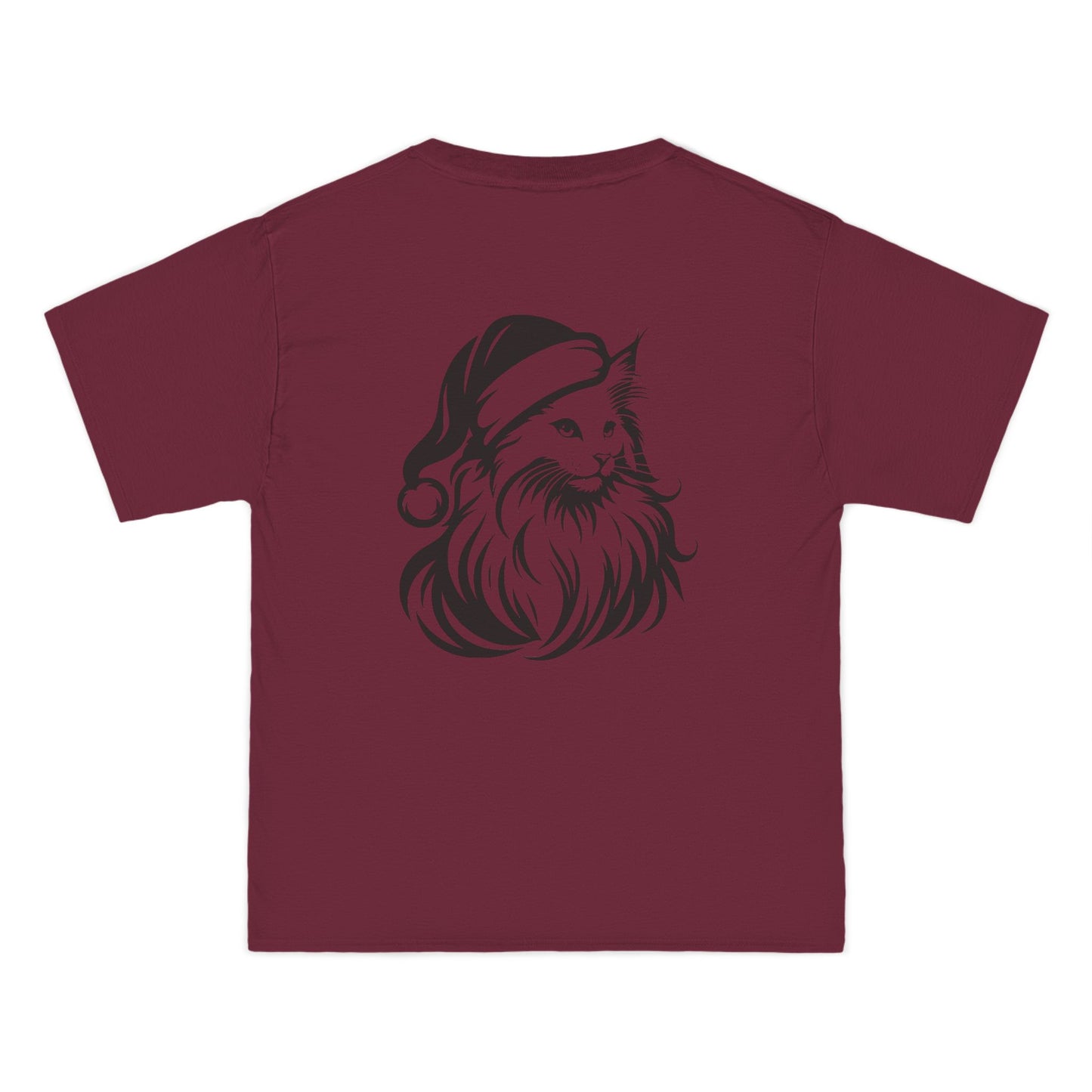 Santa Paws Cat Men's Short-Sleeve Crewneck Tee