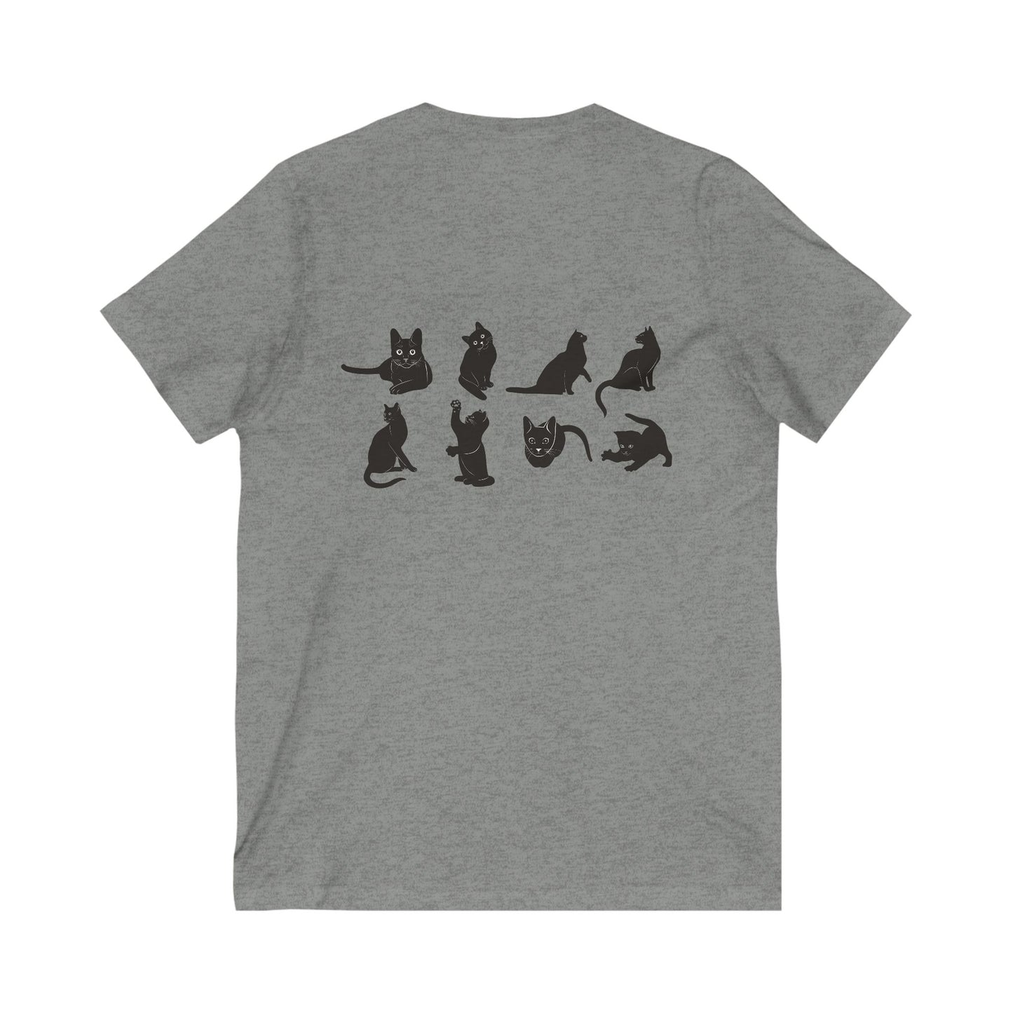 Cats Unisex Short Sleeve V-Neck Tee