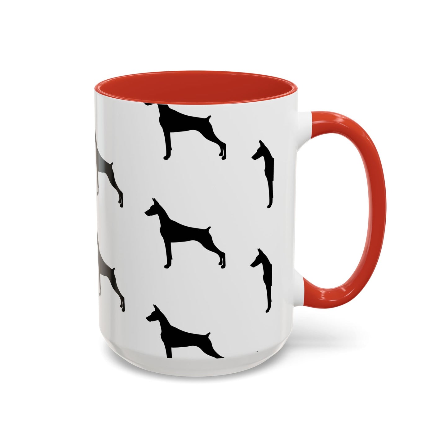 Doberman Silhouette 2-Tone Coffee Mug