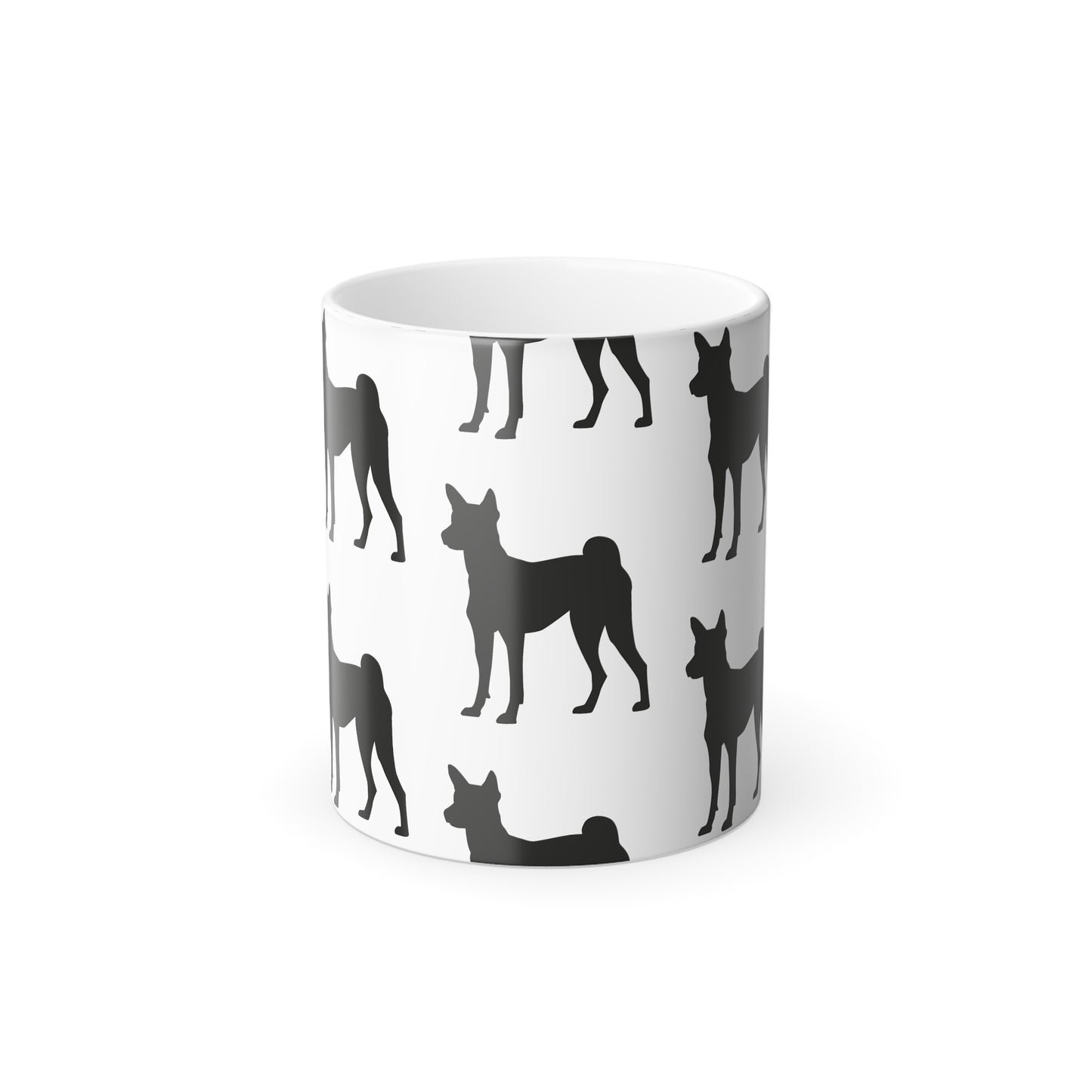 Basenji Silhouette Color Changing Mug