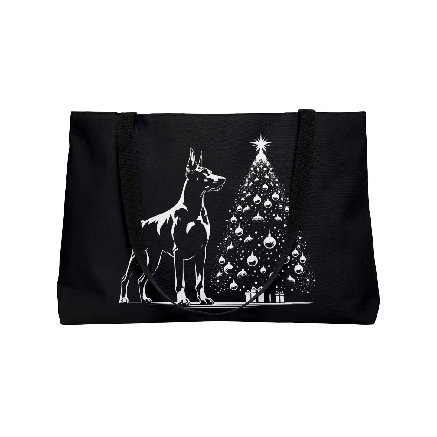 Doberman Christmas Tree Weekender Tote Bag