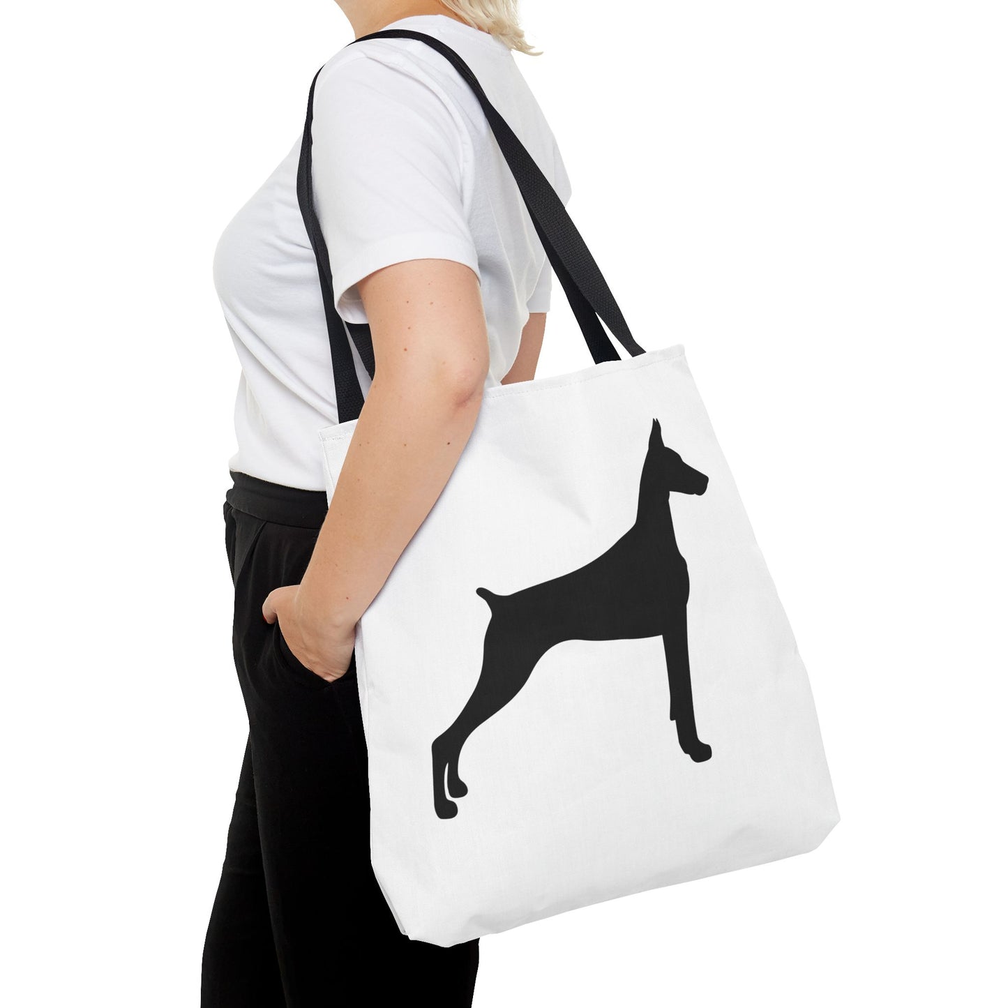 Doberman Silhouette Tote Bag