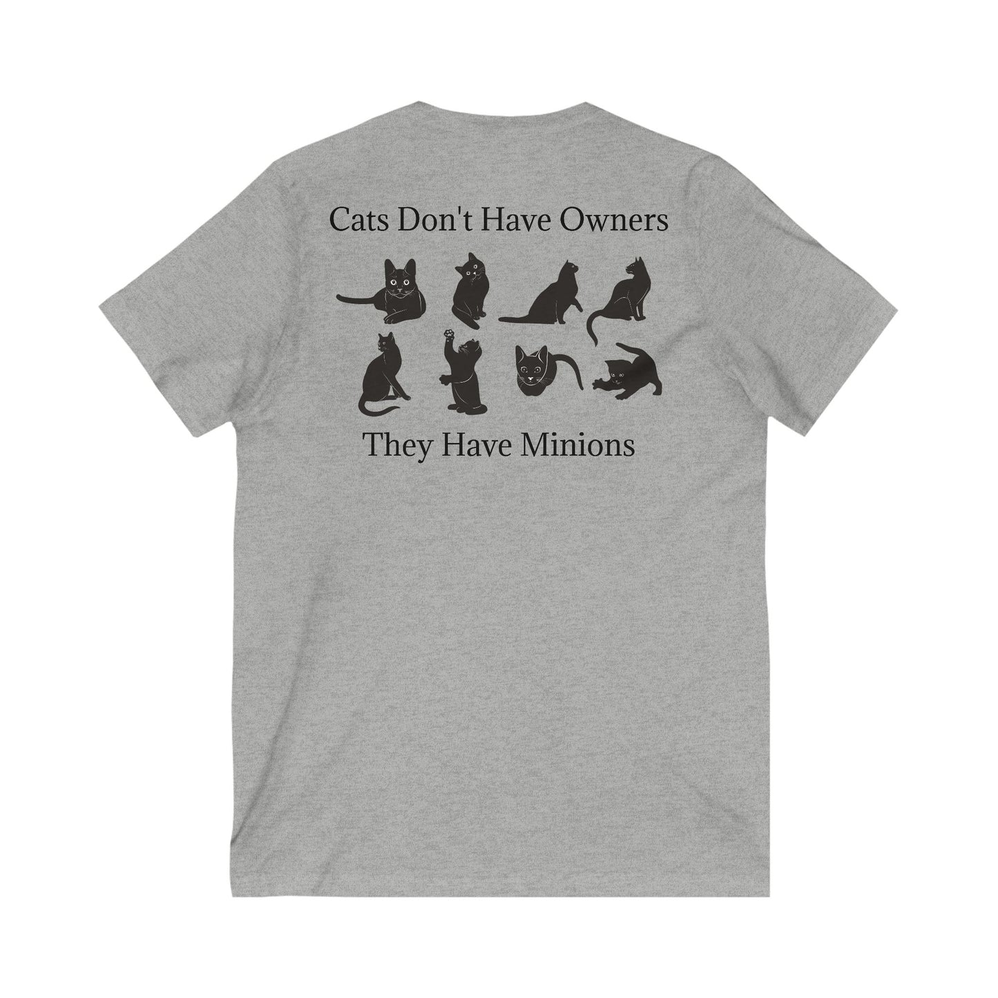 Cat Minions Unisex Short Sleeve V-Neck Tee