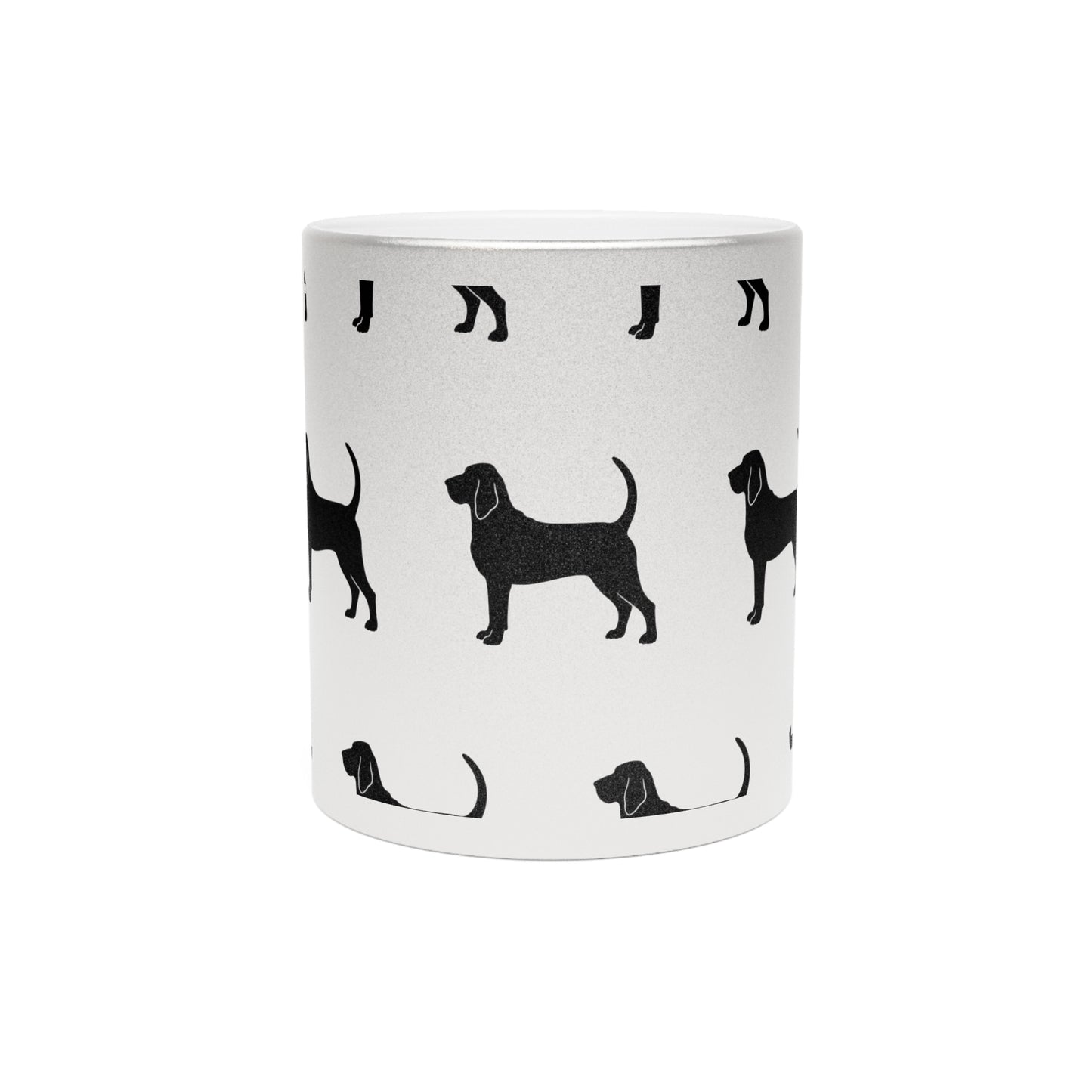 Bloodhound Silhouette Metallic Coffee Mug
