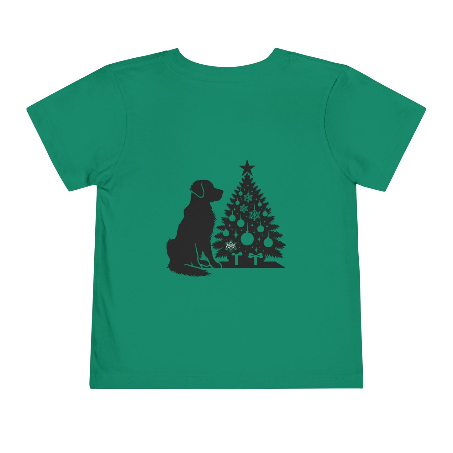 Golden Christmas Tree Toddler Unisex Short Sleeve Crewneck Tee