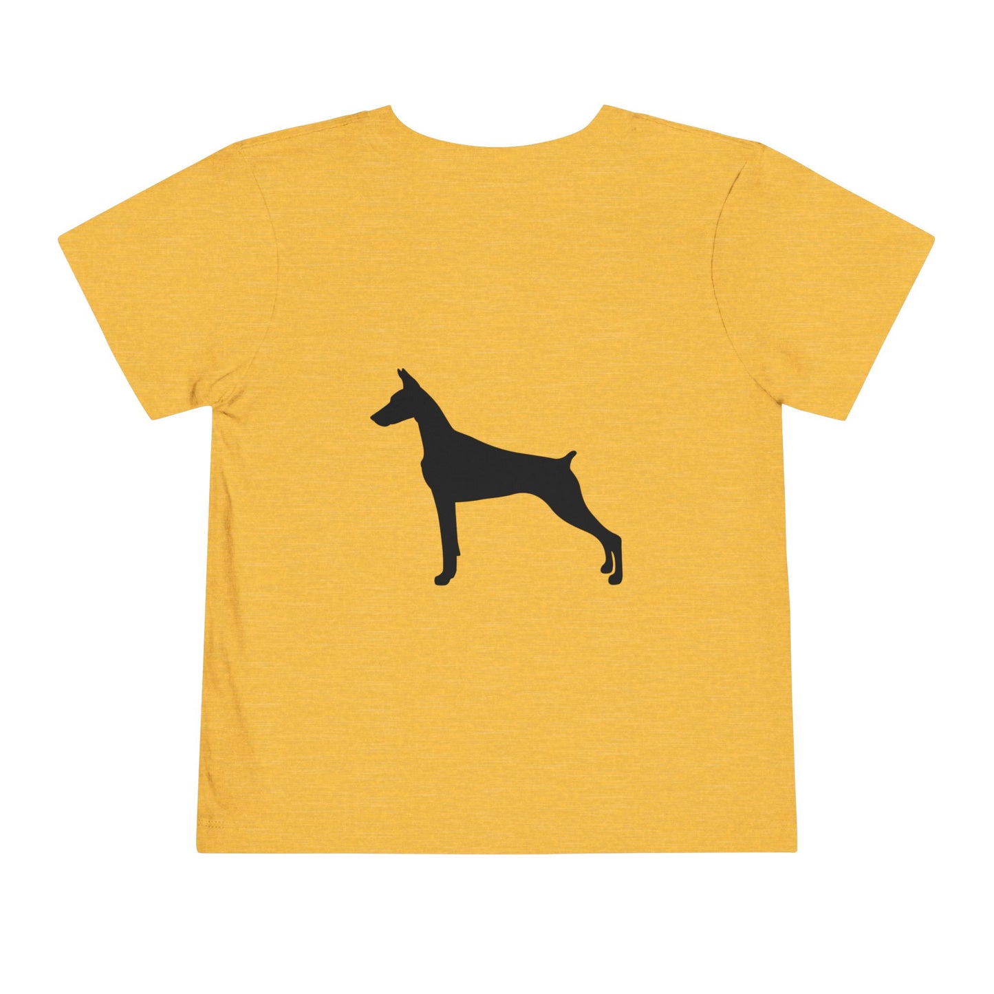 Doberman Silhouette Toddler Unisex Short Sleeve Crewneck Tee