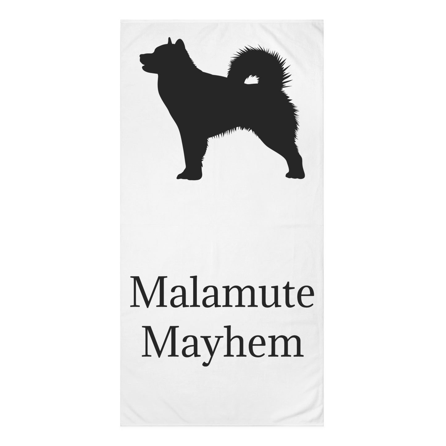 Malamute Mayhem Mink-Cotton Beach Towel