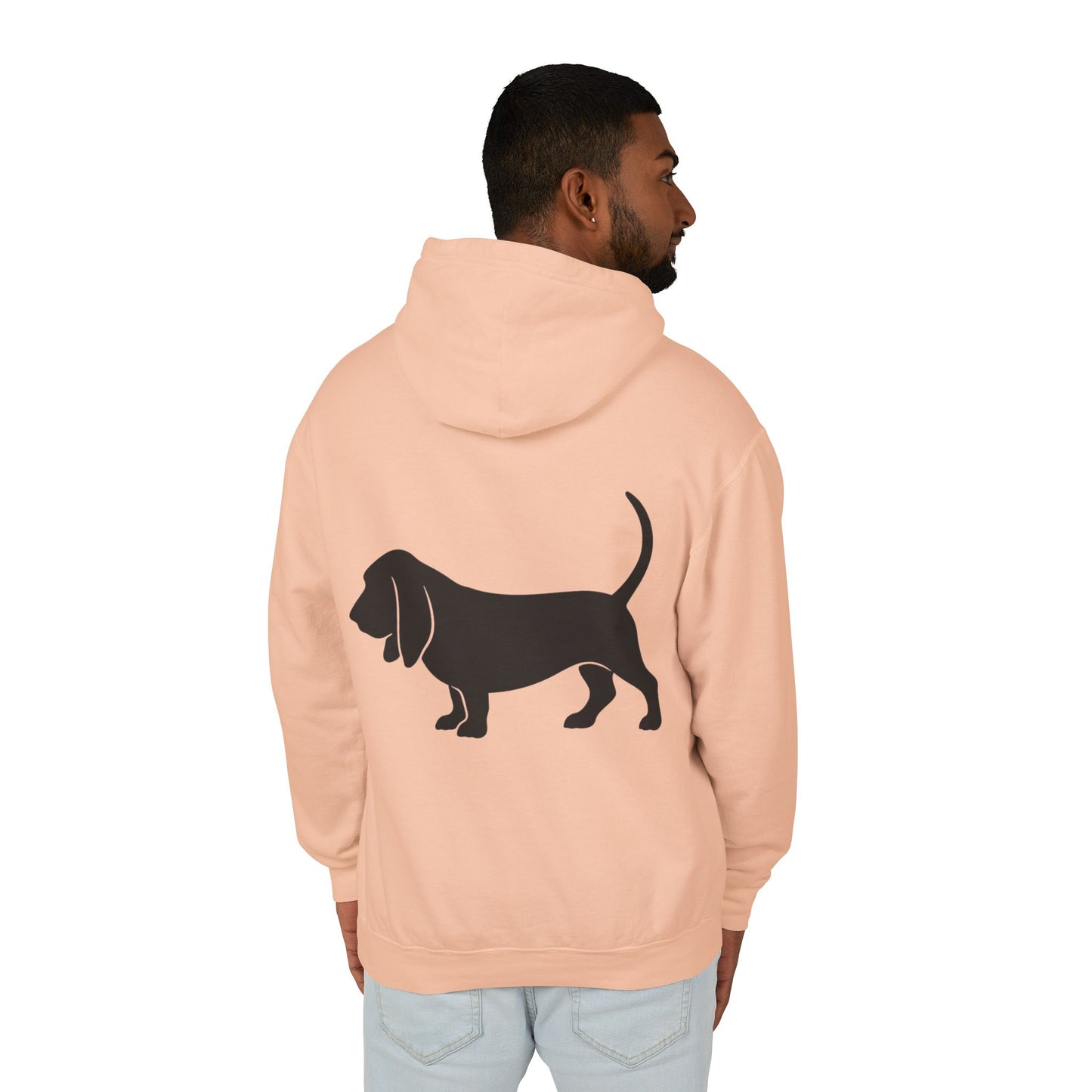 Basset Hound Silhouette Unisex Lightweight Hoodie