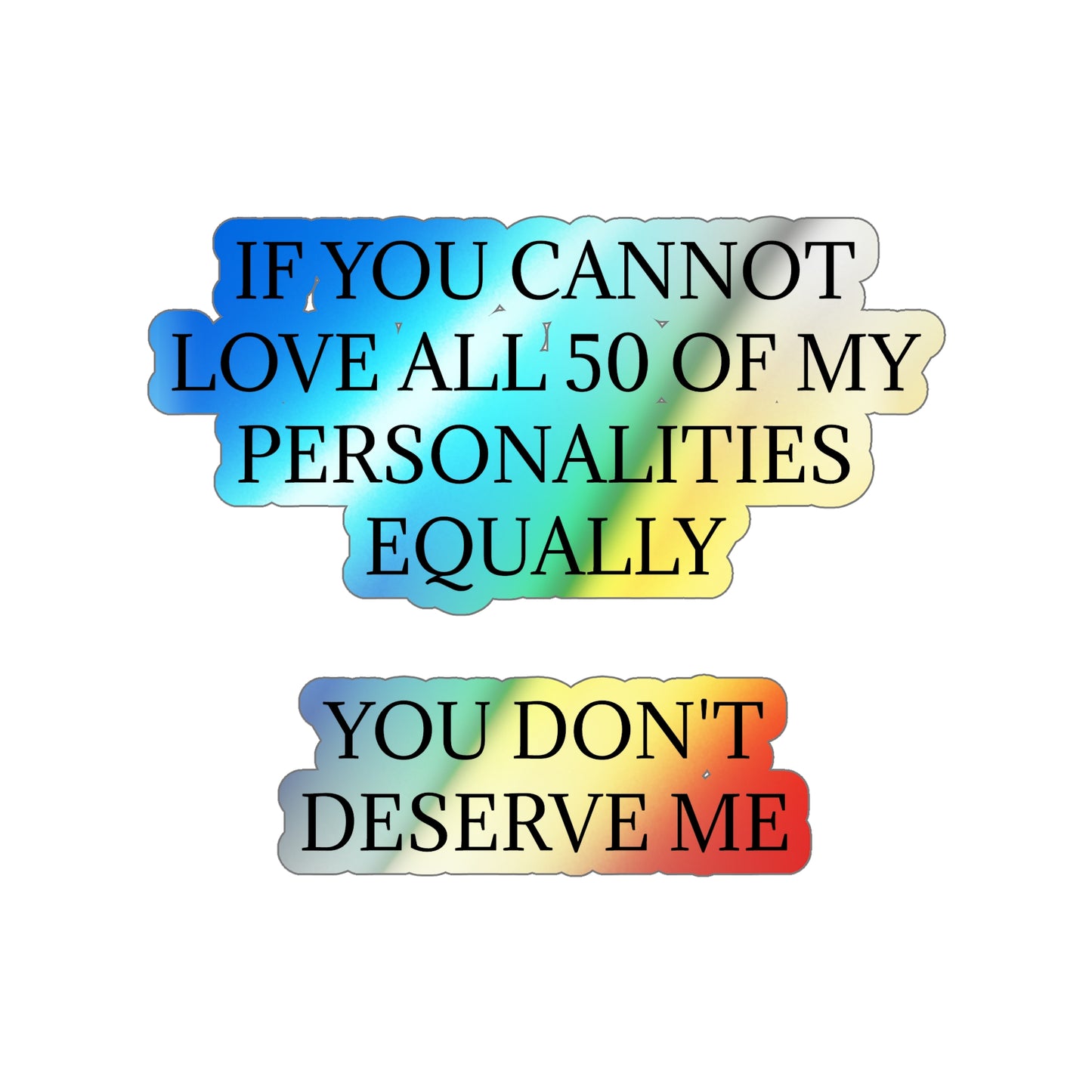 50 Personalities Holographic Sticker