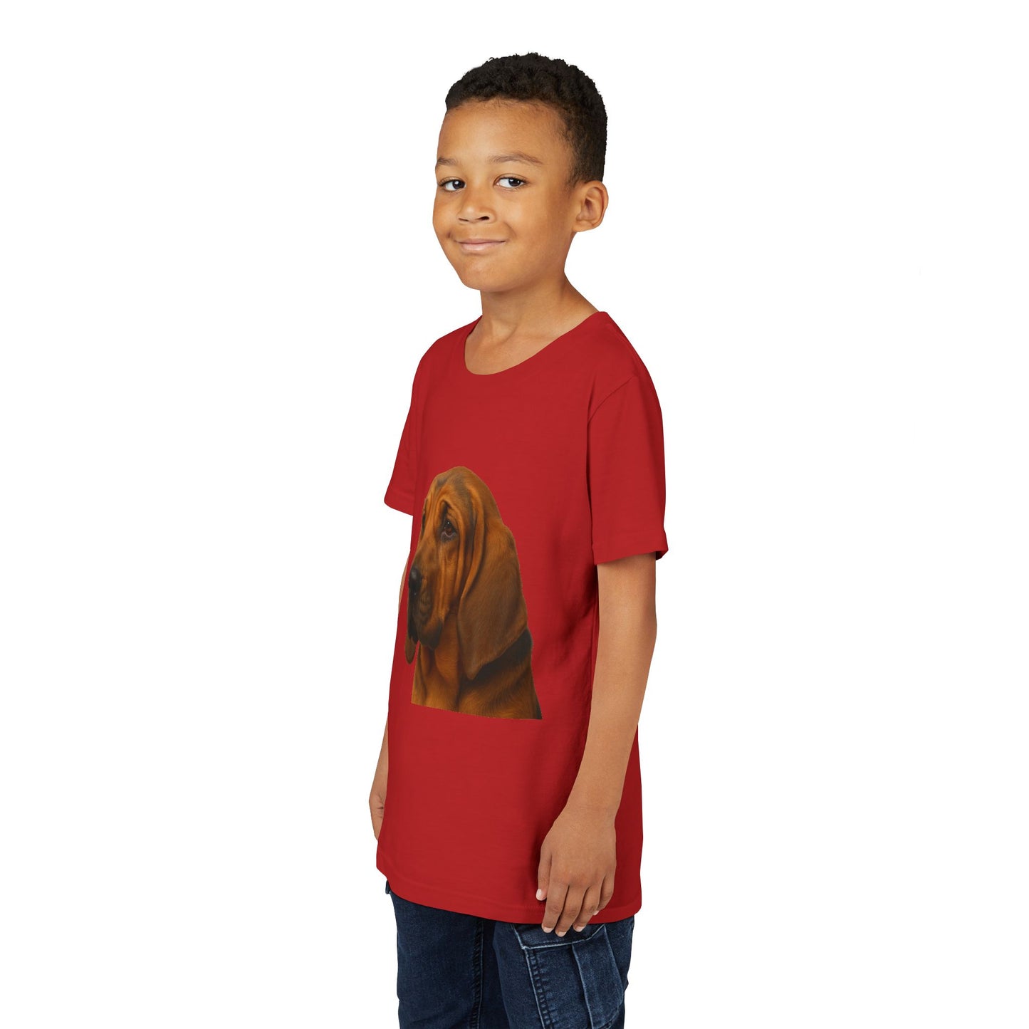 Bloodhound Head Youth Unisex Short Sleeve Crewneck Tee