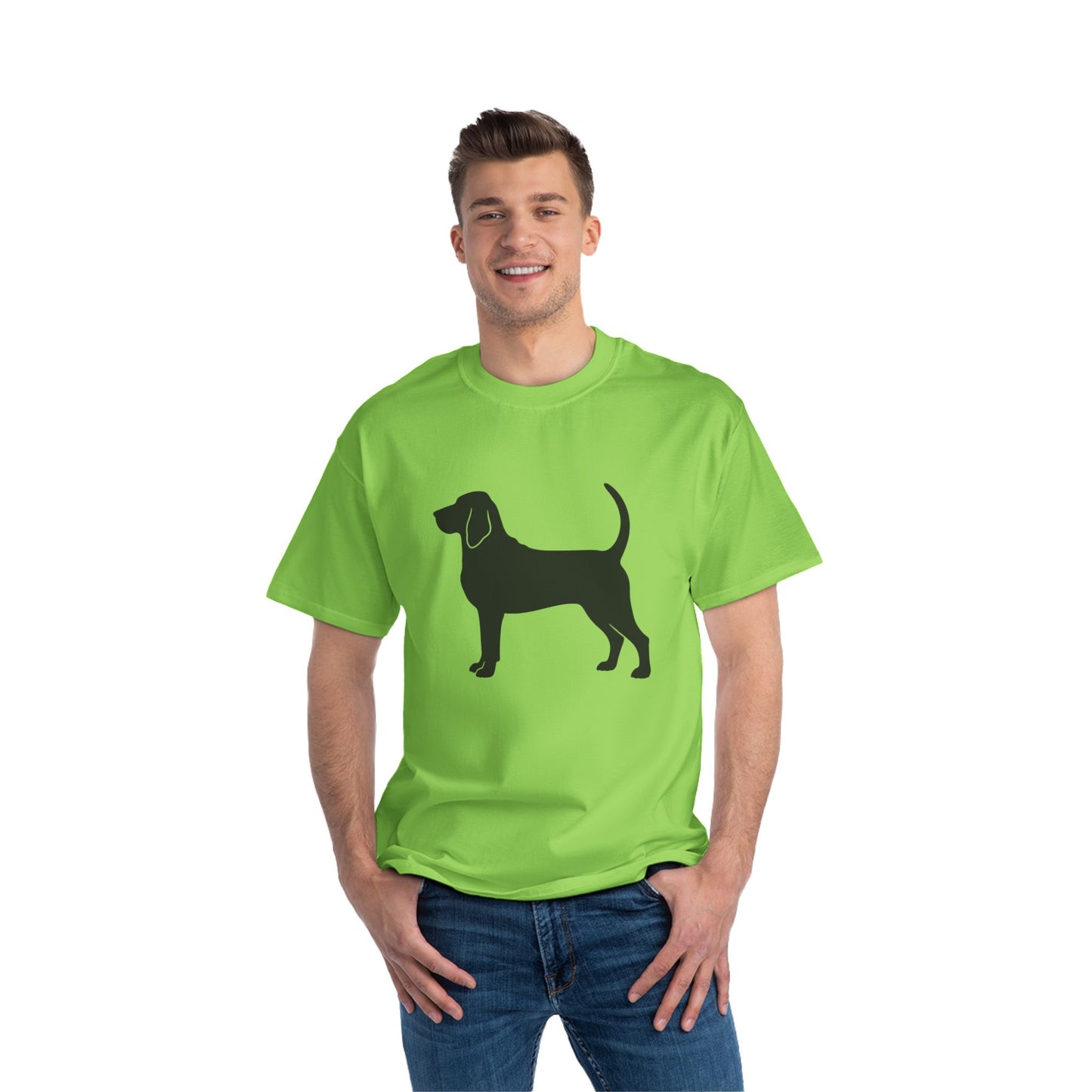 Bloodhound Silhouette Men's Short-Sleeve Crewneck Tee