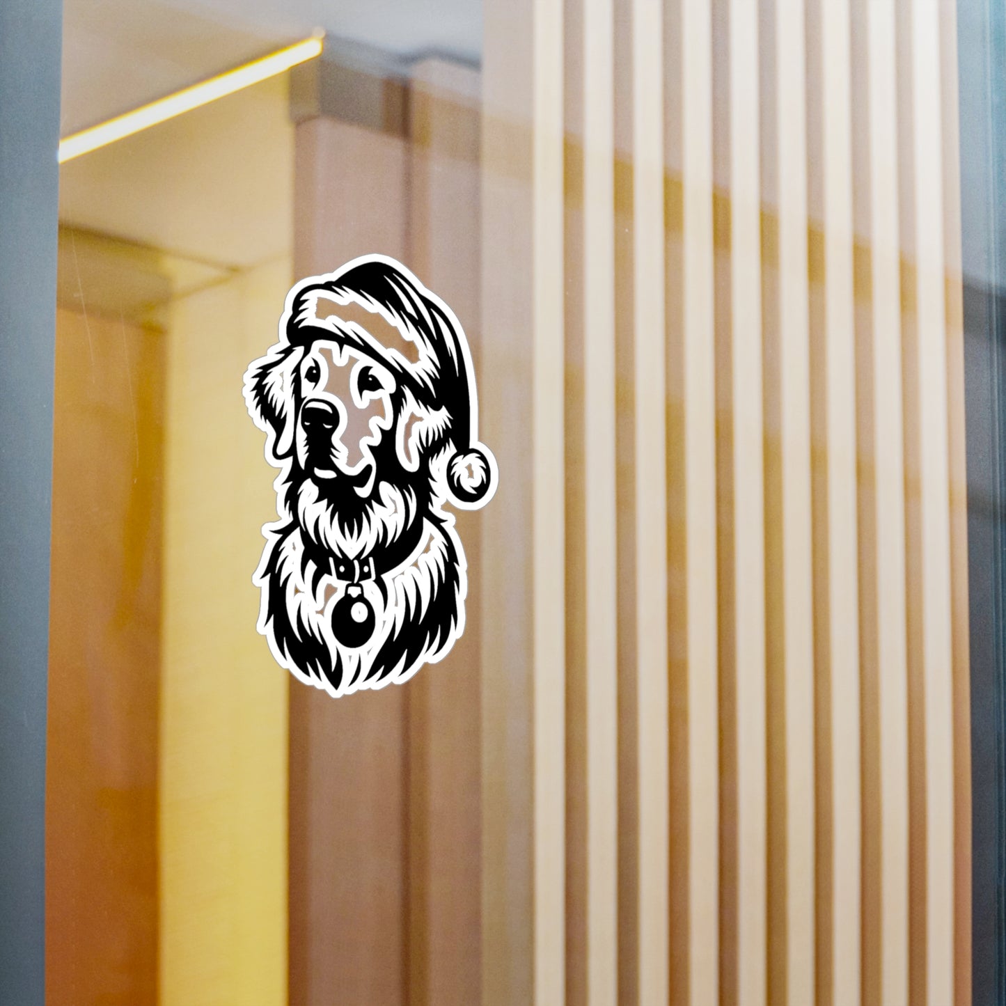 Santa Paws Golden Vinyl Decal