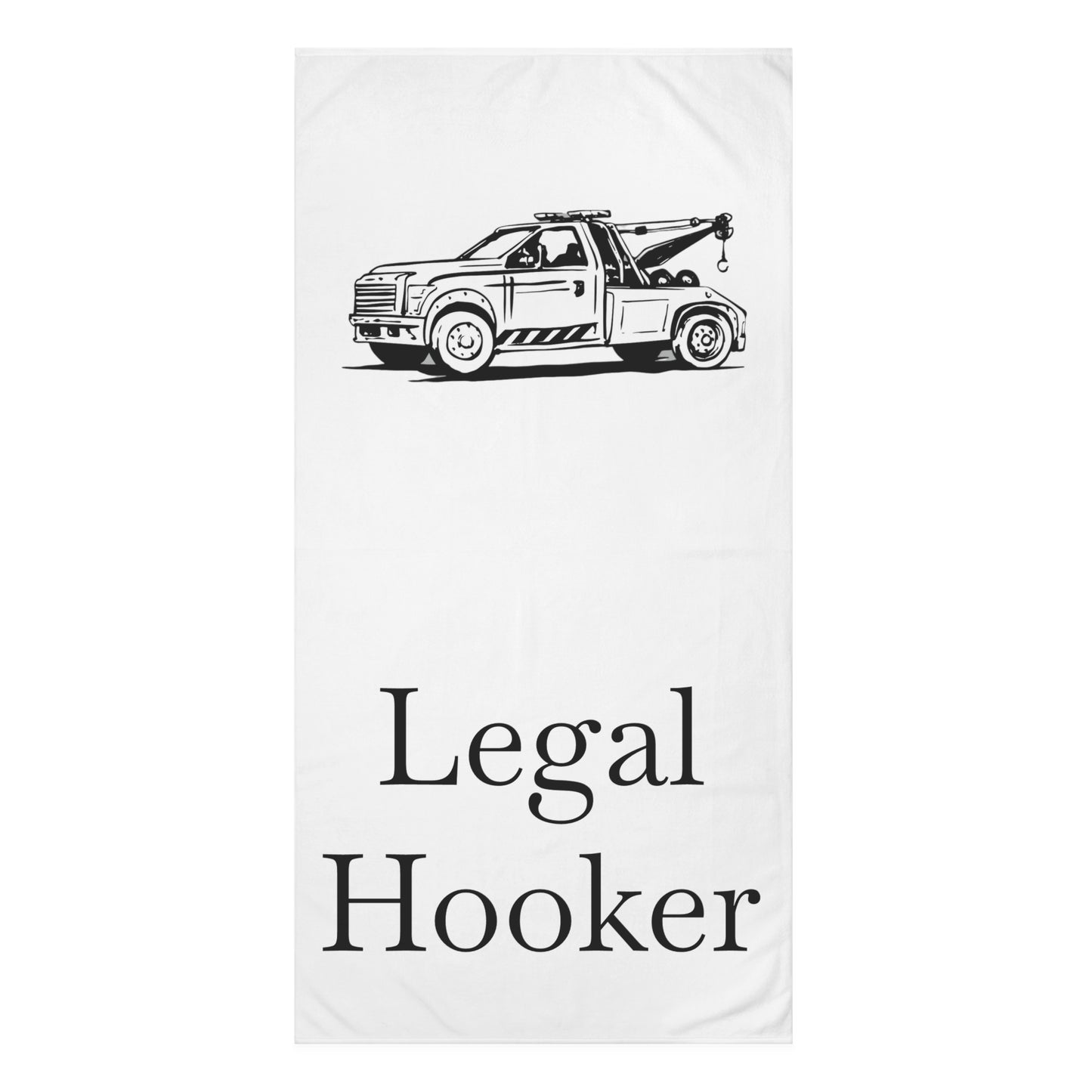 Legal H**ker Wheel Lift Tow Truck Mink-Cotton Beach Towel