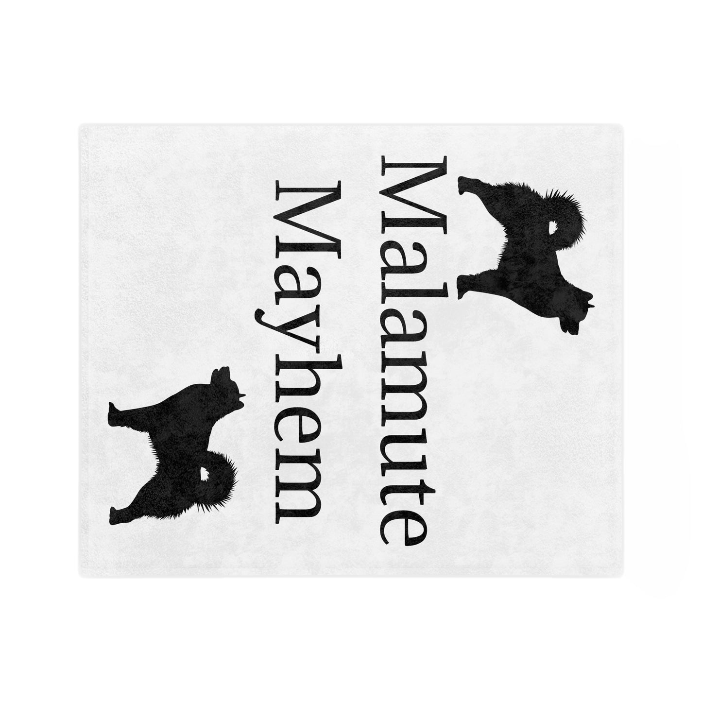 Malamute Mayhem Velveteen Microfiber Blanket