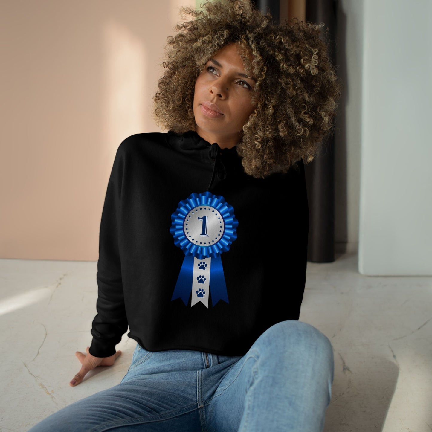Show Ribbon Women's Crop Hoodie