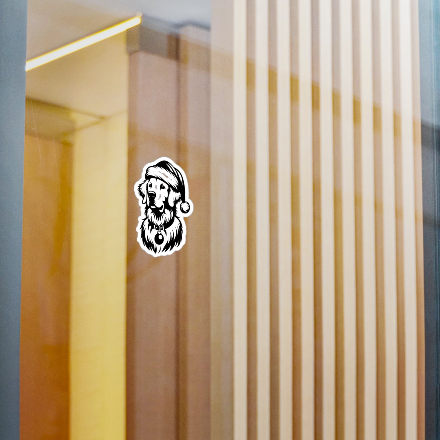 Santa Paws Golden Vinyl Decal