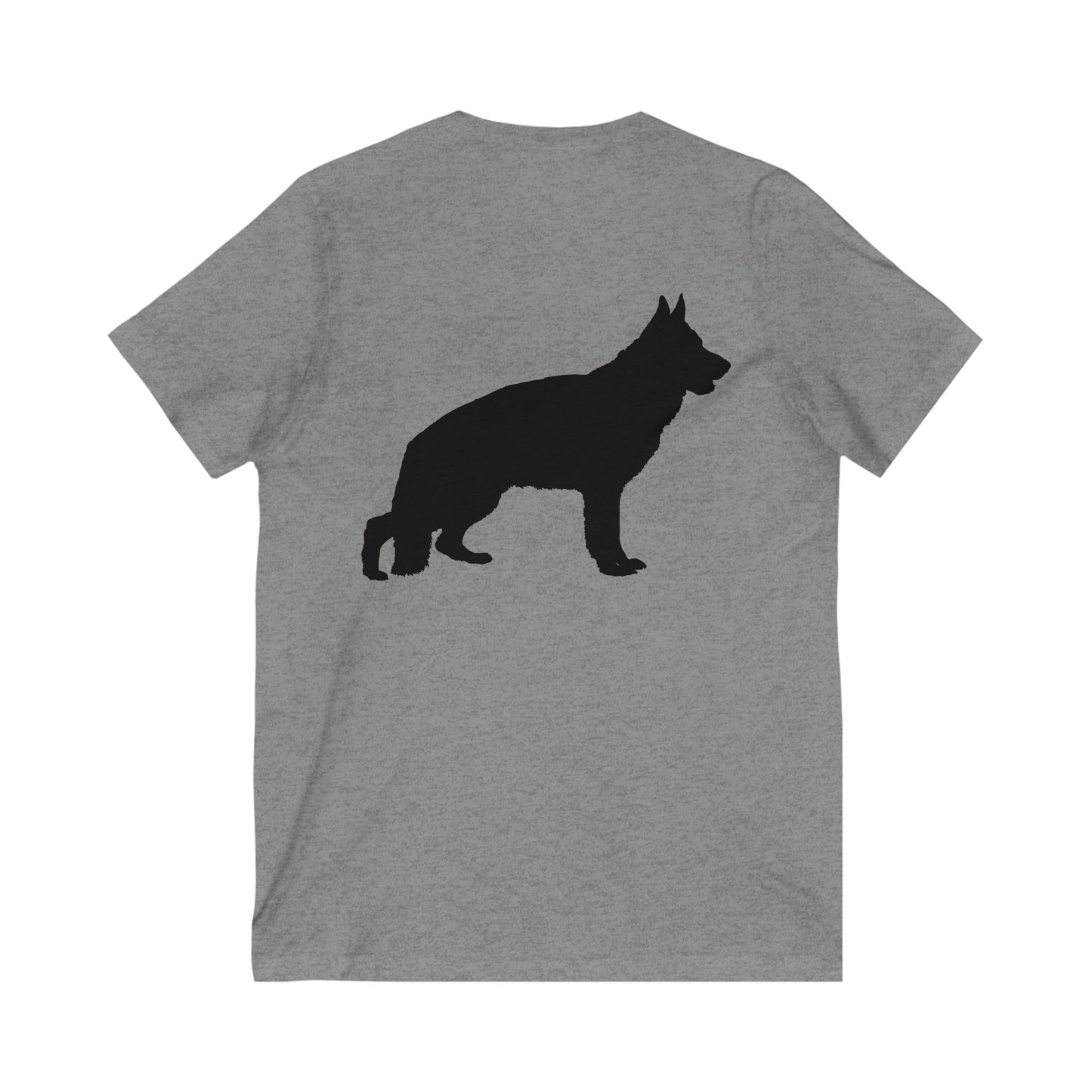 German Shepherd Silhouette Unisex Short Sleeve V-Neck Tee