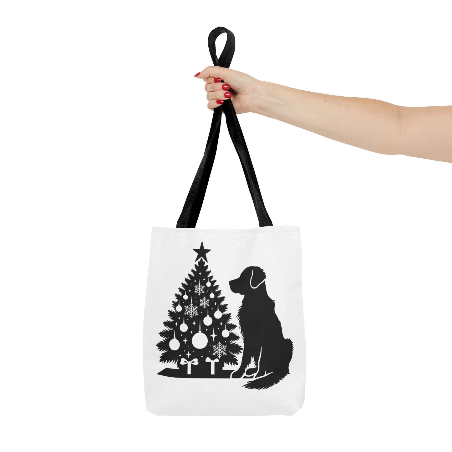 Golden Christmas Tree Tote Bag