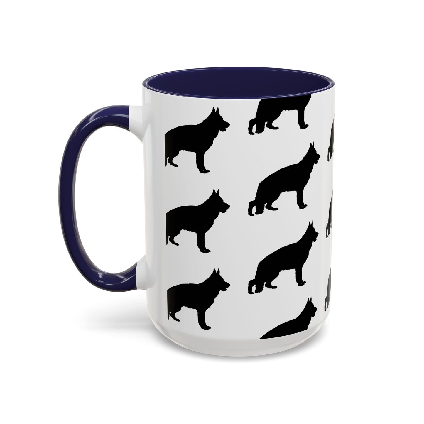 German Shepherd Silhouette 2-Tone Coffee Mug