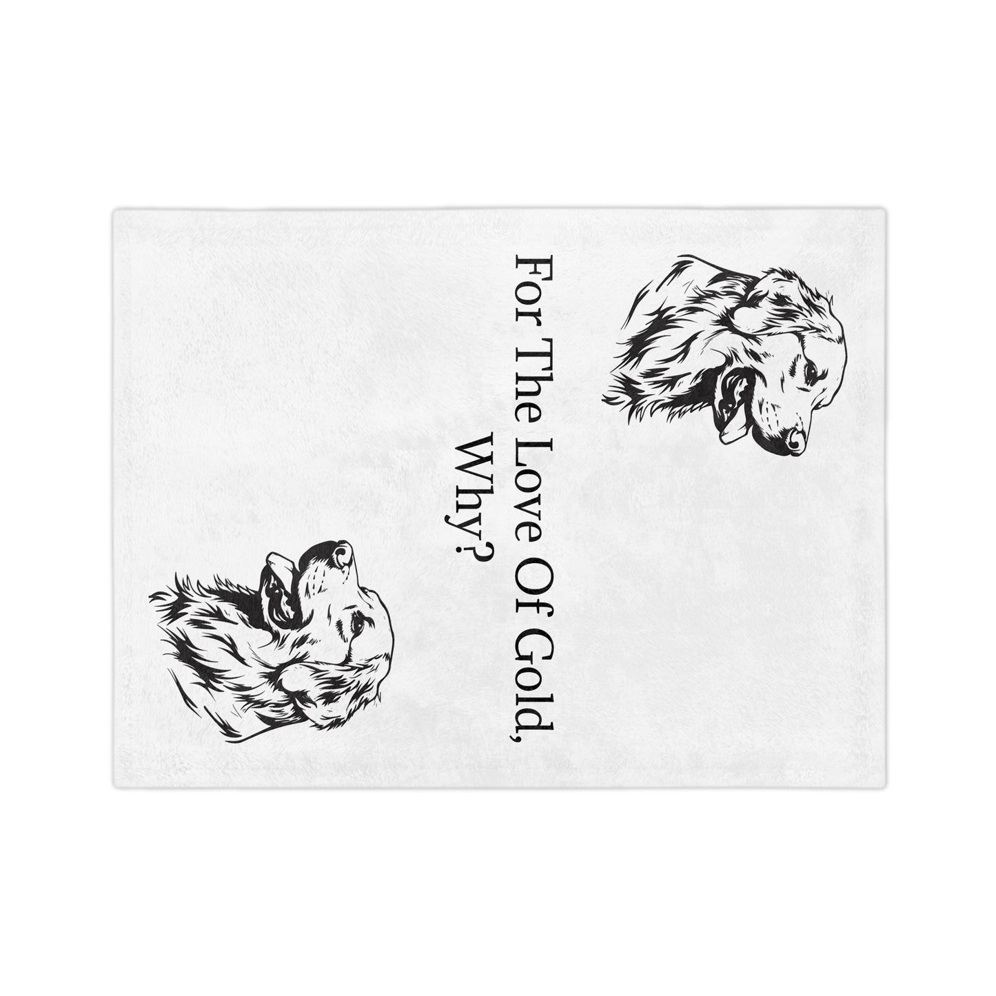 For The Love Of Gold Velveteen Microfiber Blanket