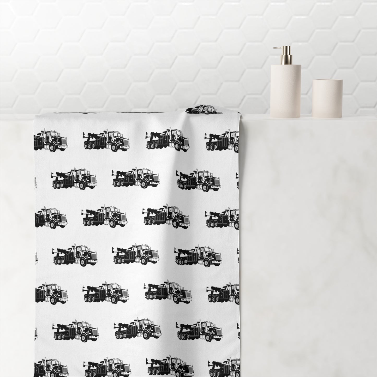 Heavy Tow Truck Mink-Cotton Beach Towel