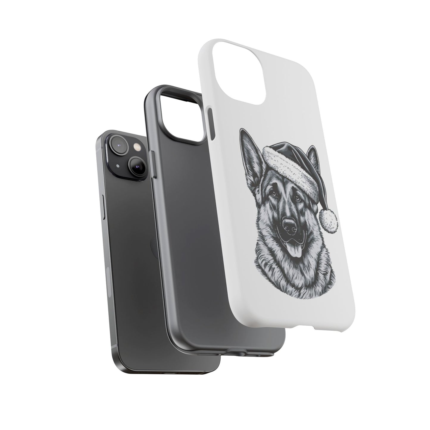 Santa Paws German Shepherd iPhone Case