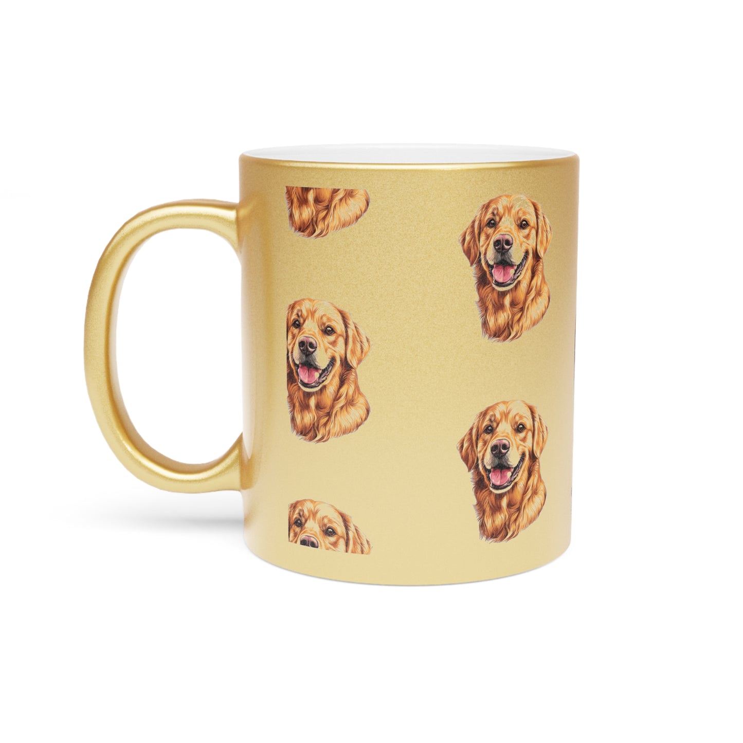 Golden Head Metallic Coffee Mug