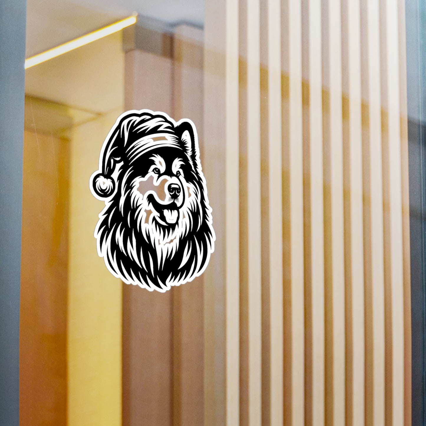 Santa Paws Malamute Vinyl Decal