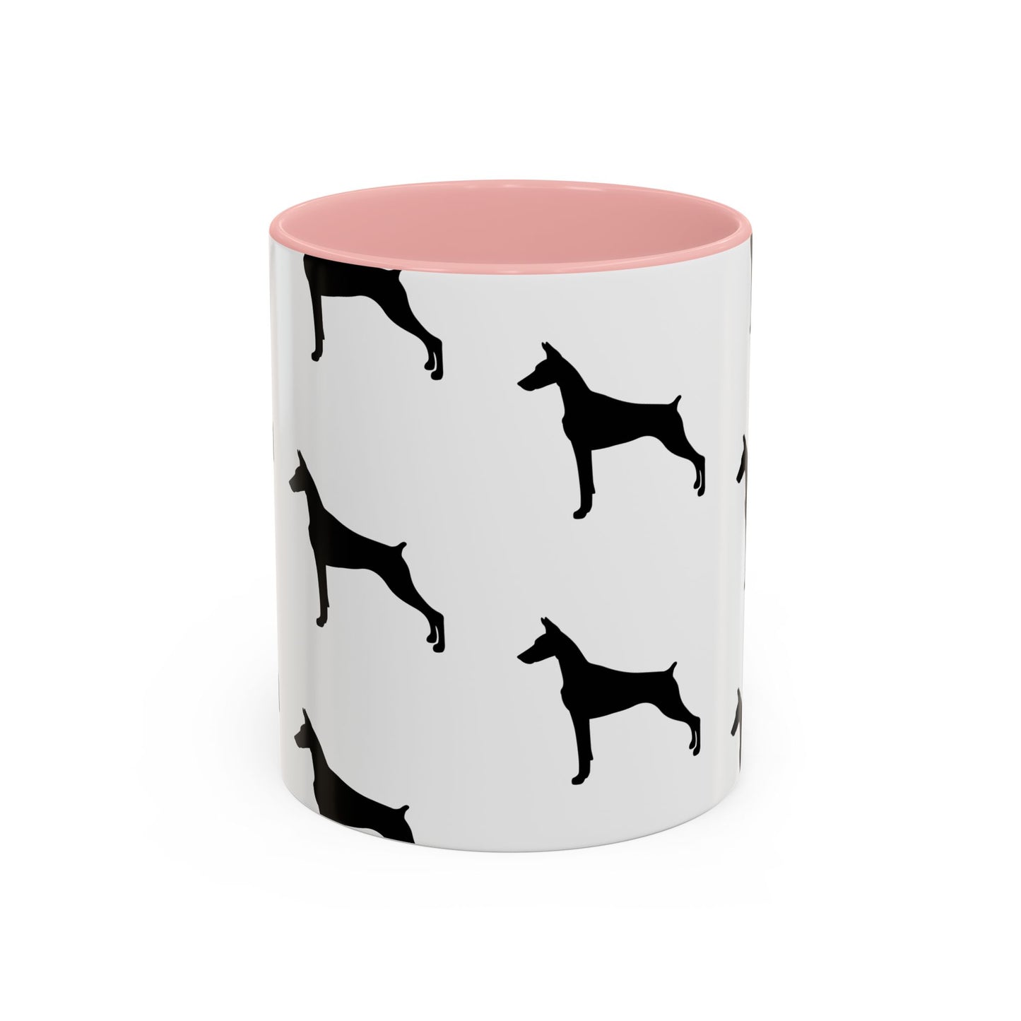 Doberman Silhouette 2-Tone Coffee Mug