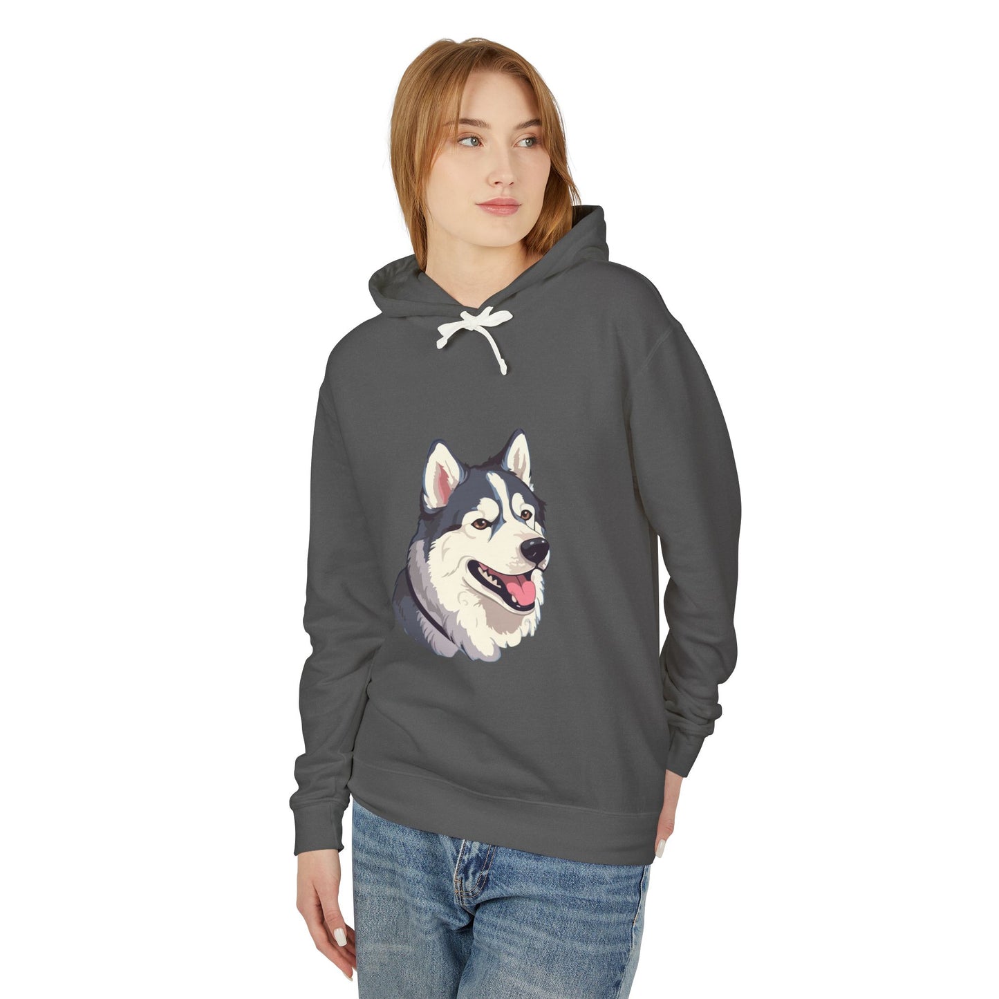 Malamute Head Unisex Lightweight Hoodie